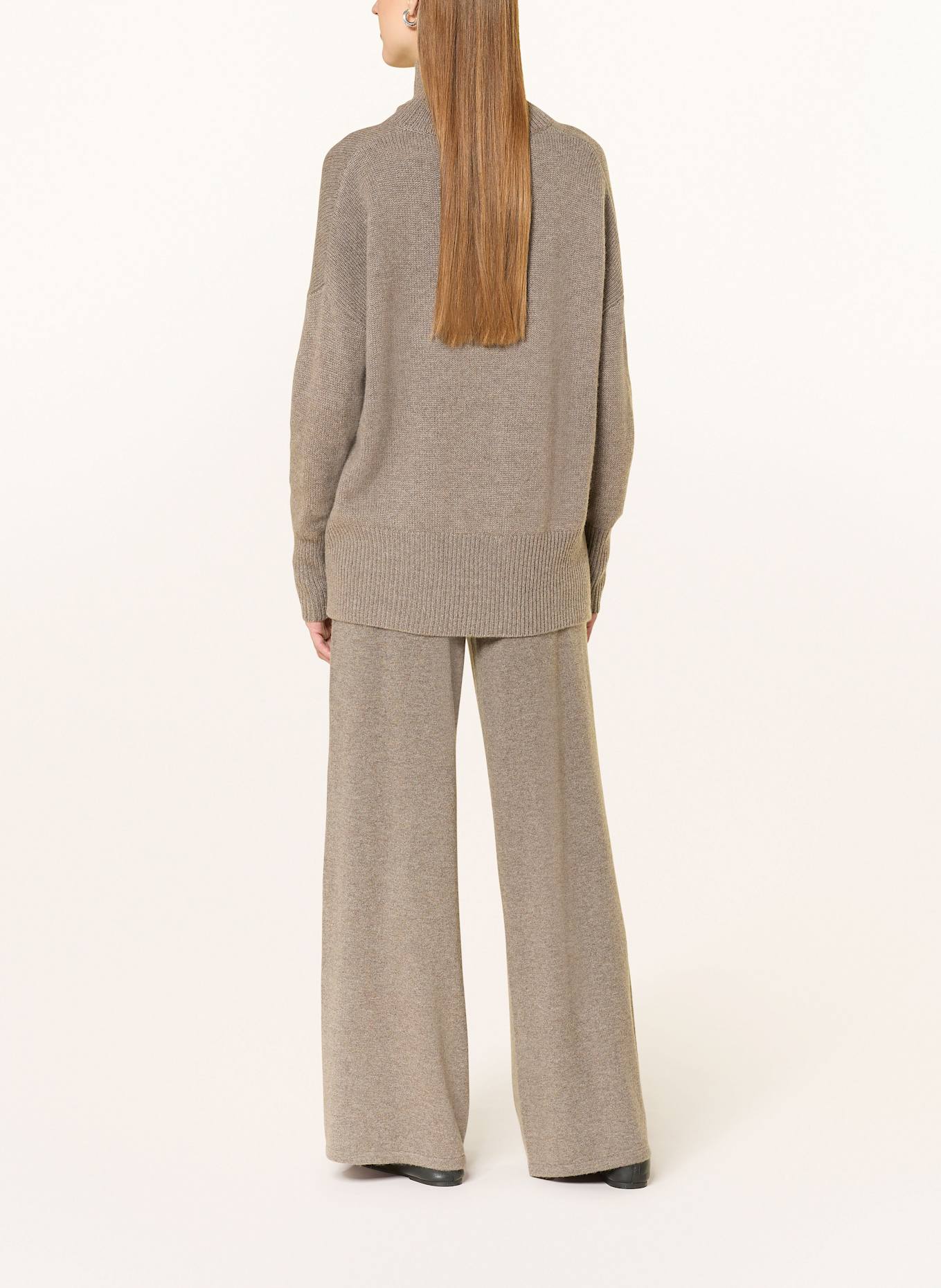 LISA YANG Knit trousers OMI in cashemere: TAUPE