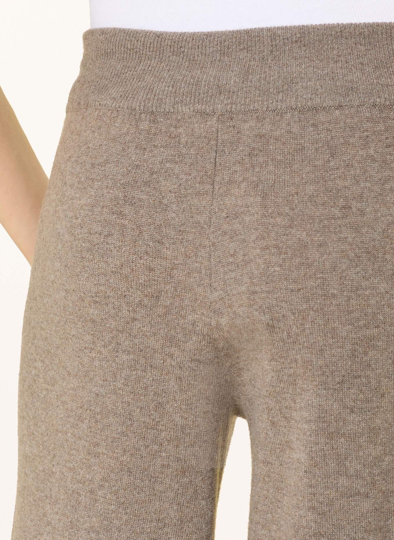 LISA YANG Knit trousers OMI in cashemere: TAUPE