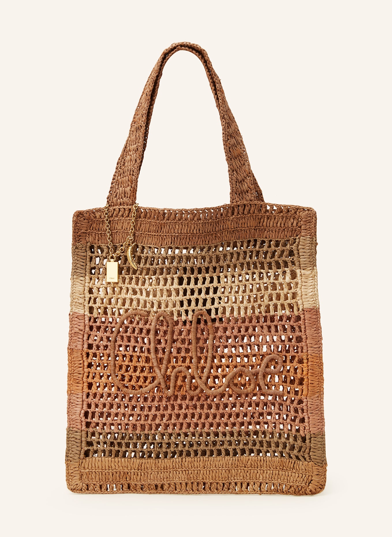 Chloé Raffia-Shopper SUMMER BANANA: Multicolor Beige 1