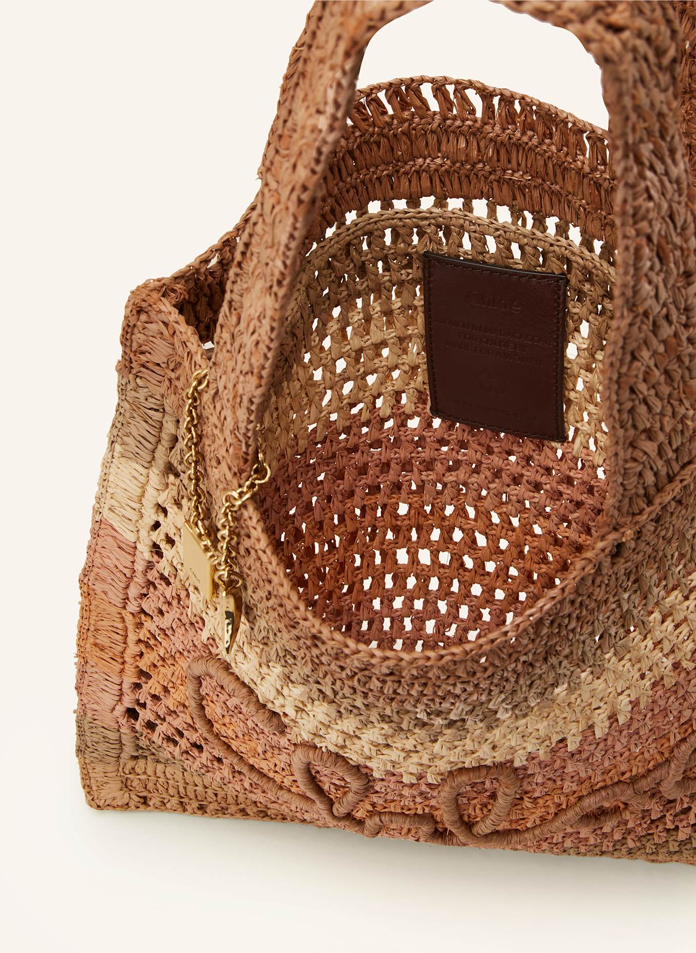 Chloé Raffia-Shopper SUMMER BANANA: Multicolor Beige 1