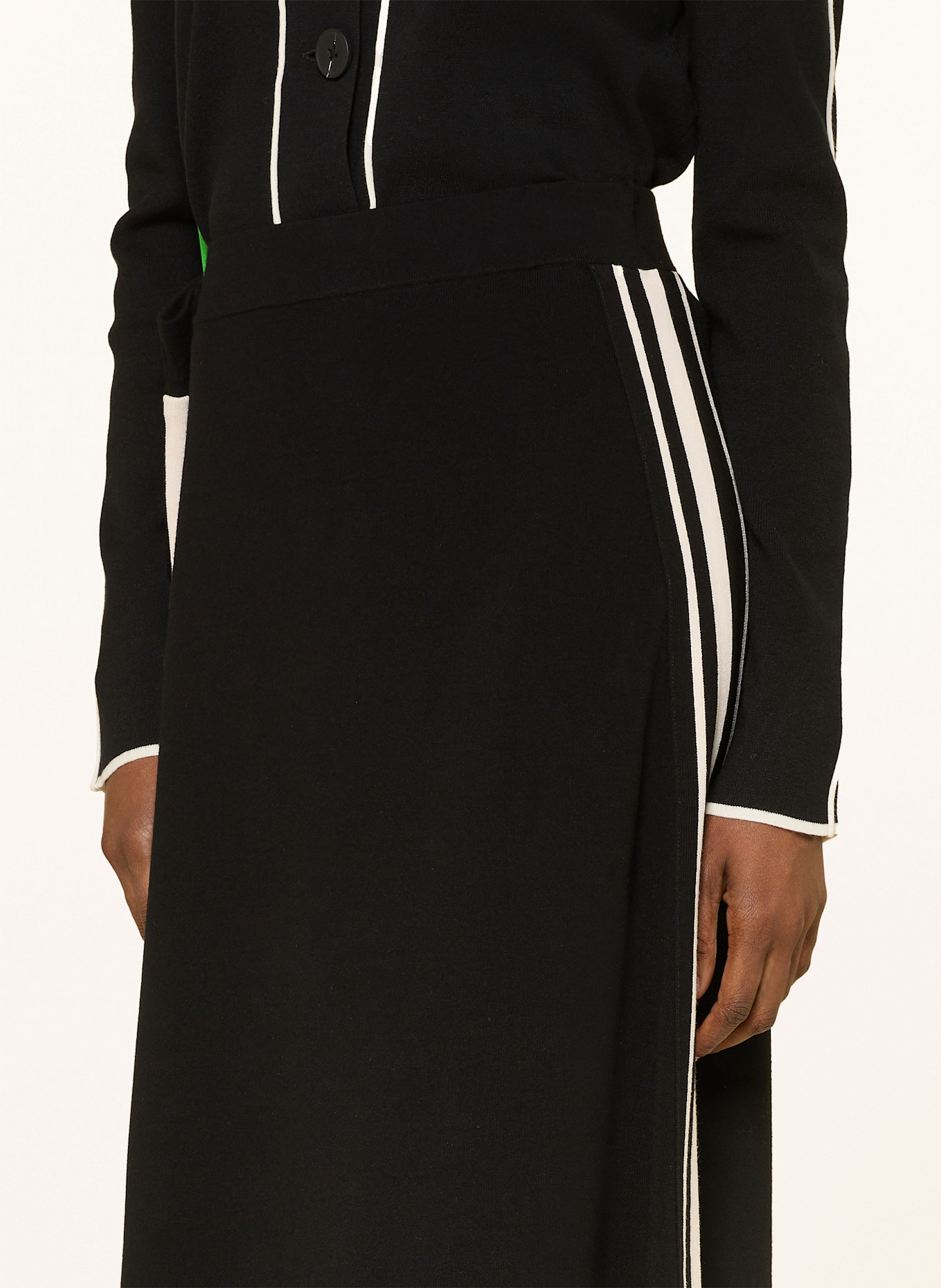 ELENA MIRO Strickrock: SCHWARZ / WEISS