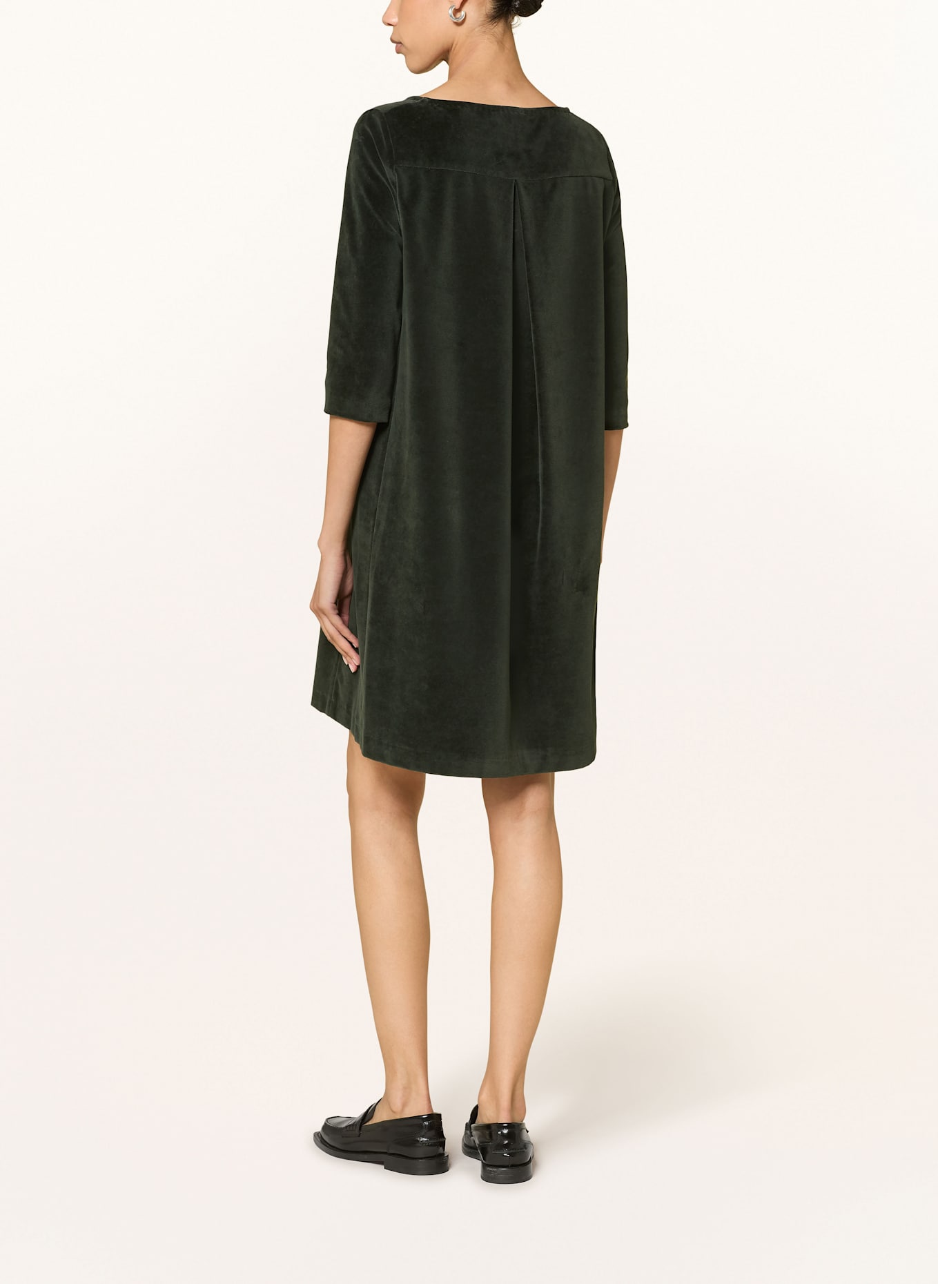 CIRCOLO 1901 Samtkleid mit 3/4-Arm: DUNKELGRÜN