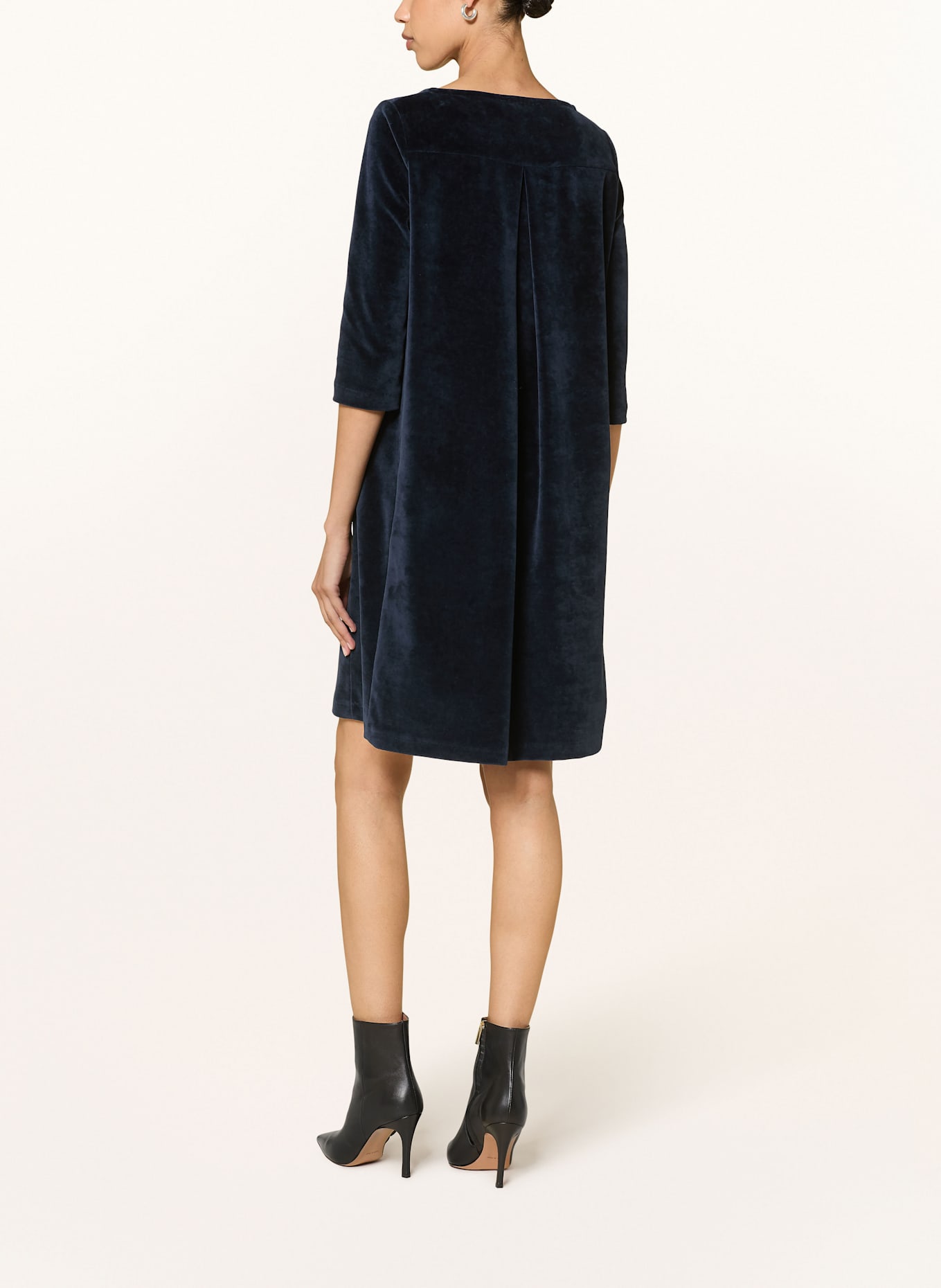 CIRCOLO 1901 Samtkleid mit 3/4-Arm: DUNKELBLAU