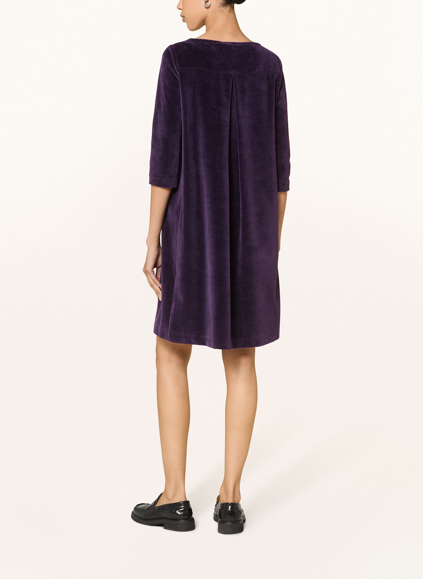 CIRCOLO 1901 Samtkleid mit 3/4-Arm: DUNKELLILA