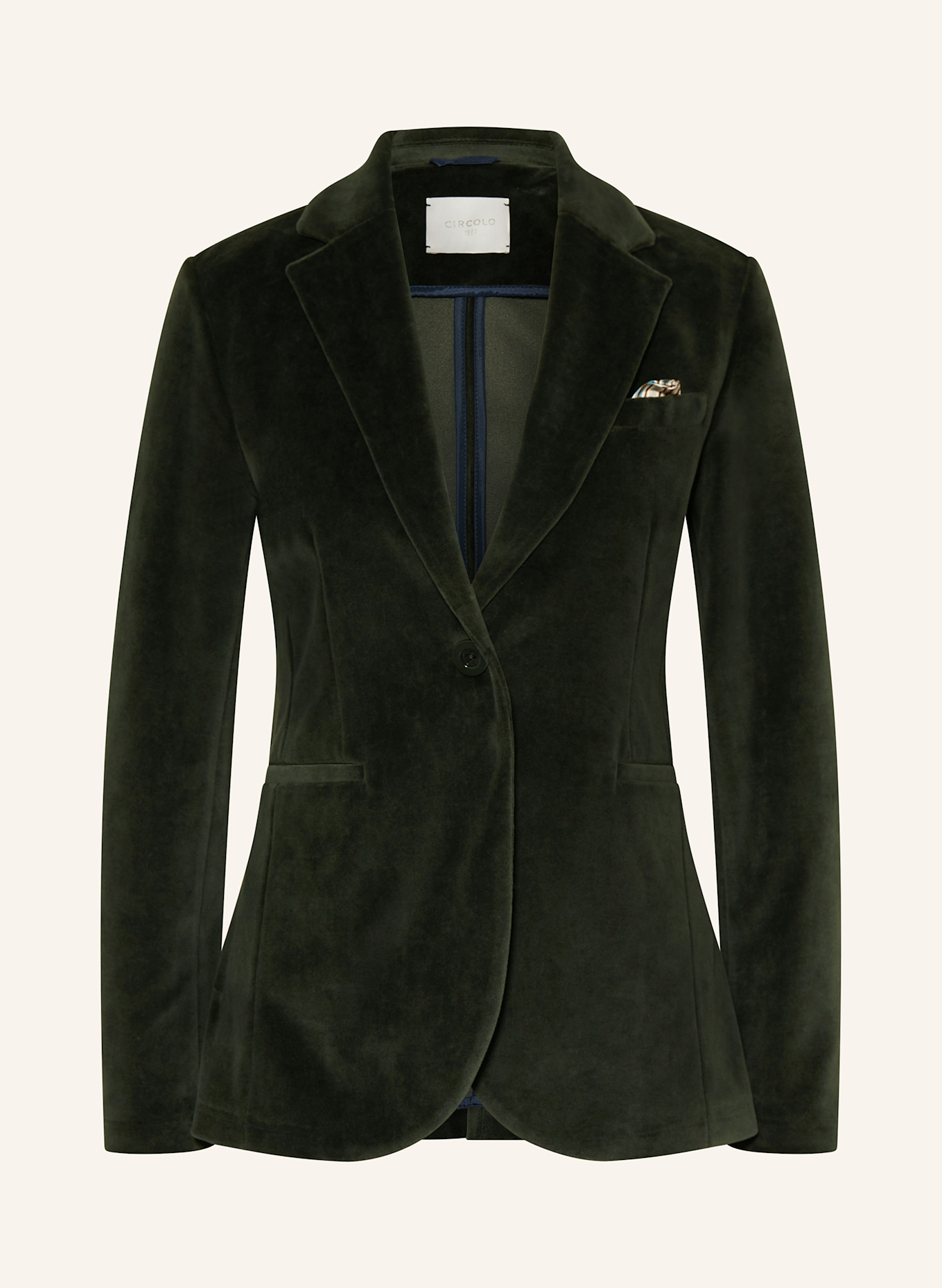 CIRCOLO 1901 Samtblazer: DUNKELGRÜN