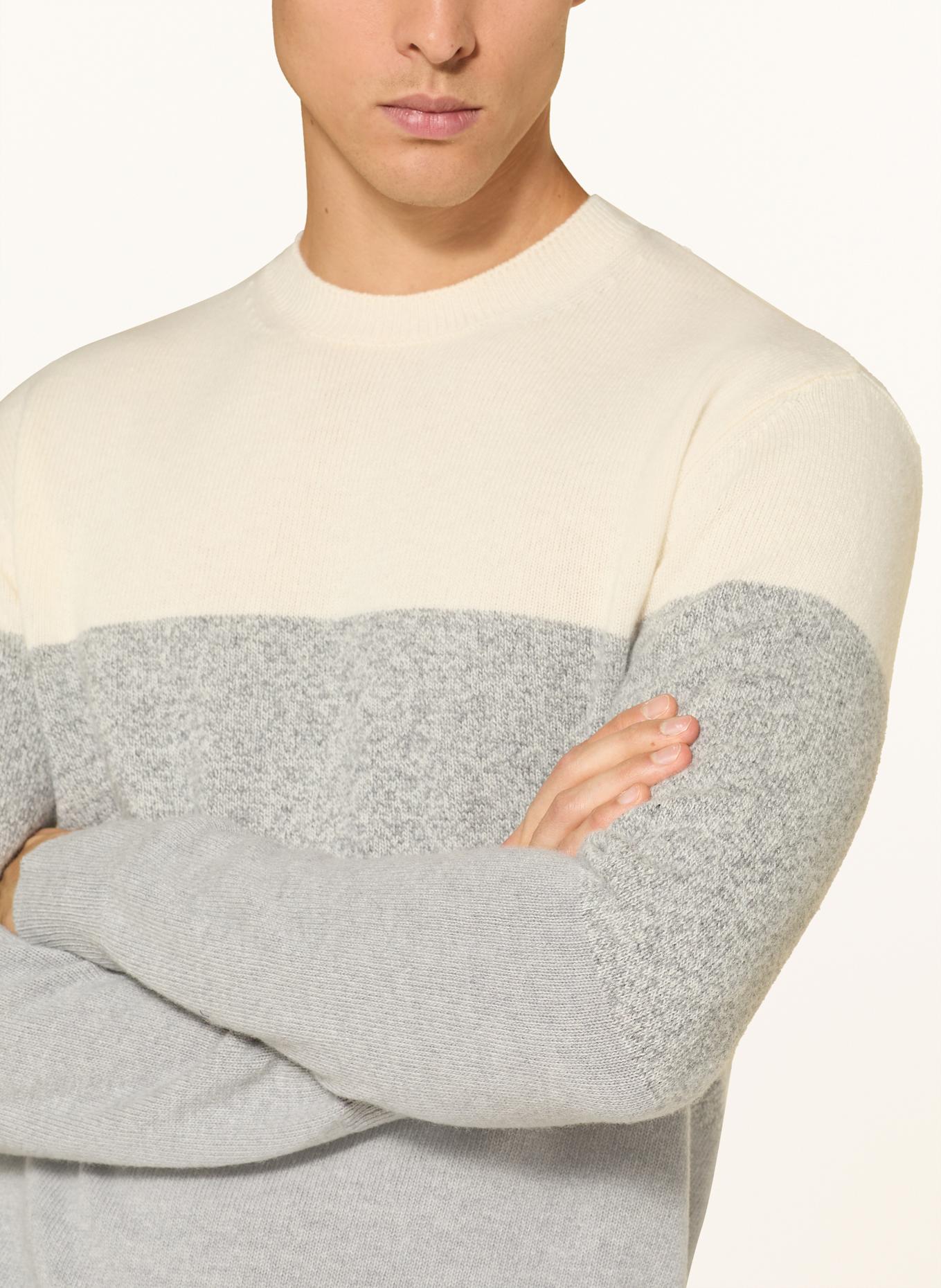 HERNO Pullover: ECRU / HELLGRAU
