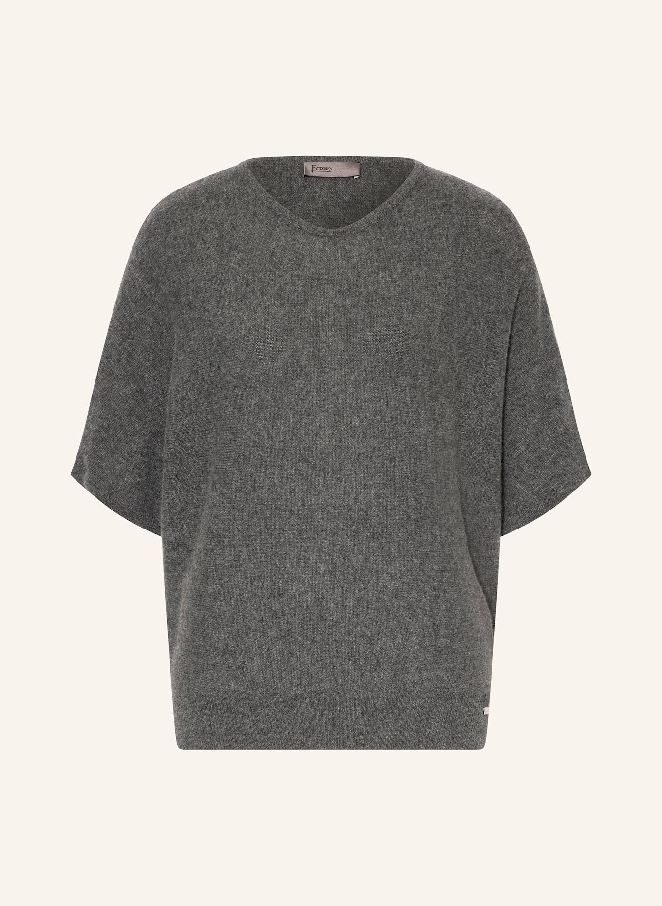 HERNO Diesel T-Just-LS-X41 Czarny denimowy T-shirt z długim rękawem z naszywką logo: GRAY