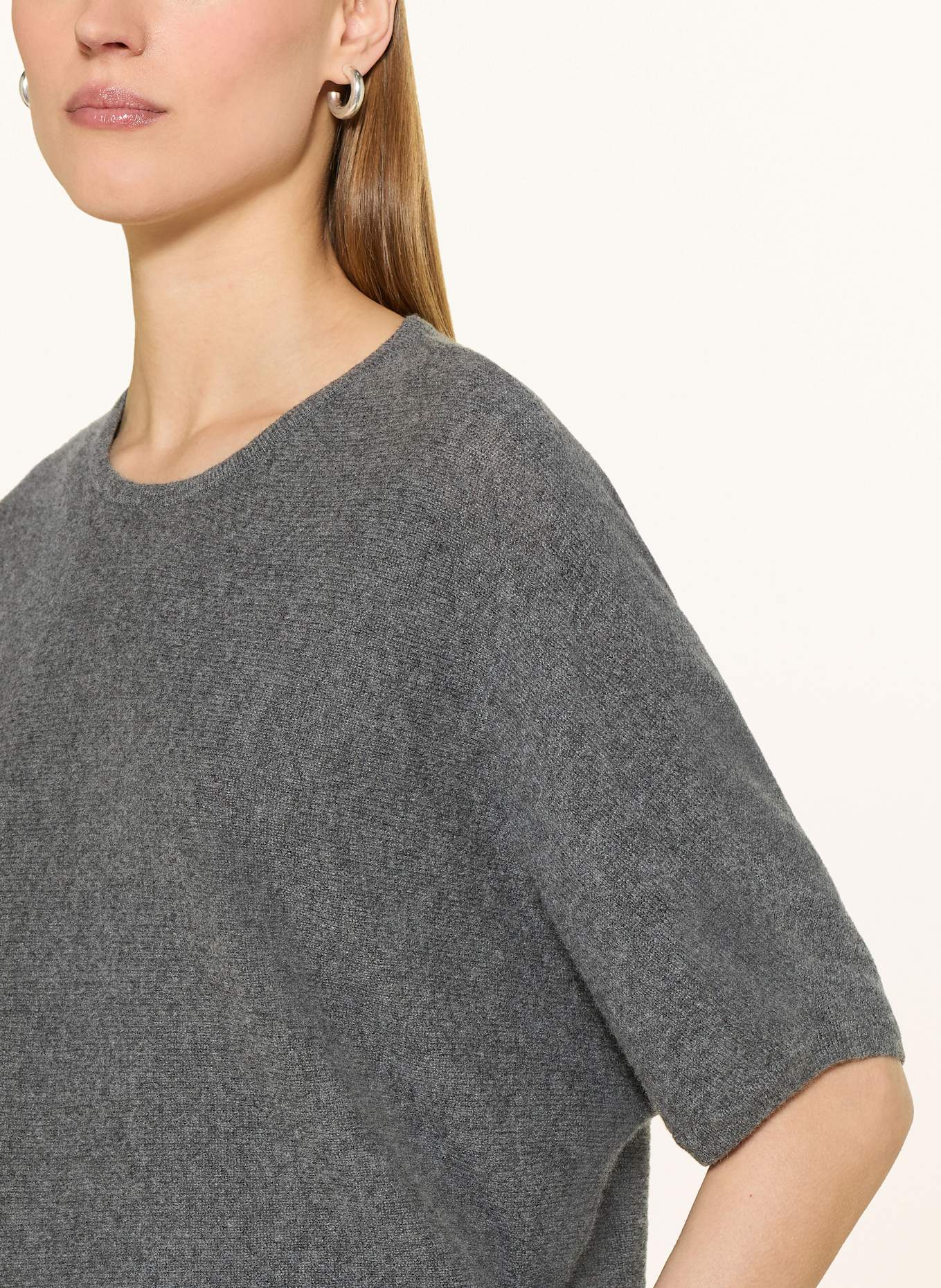 HERNO Diesel T-Just-LS-X41 Czarny denimowy T-shirt z długim rękawem z naszywką logo: GRAY