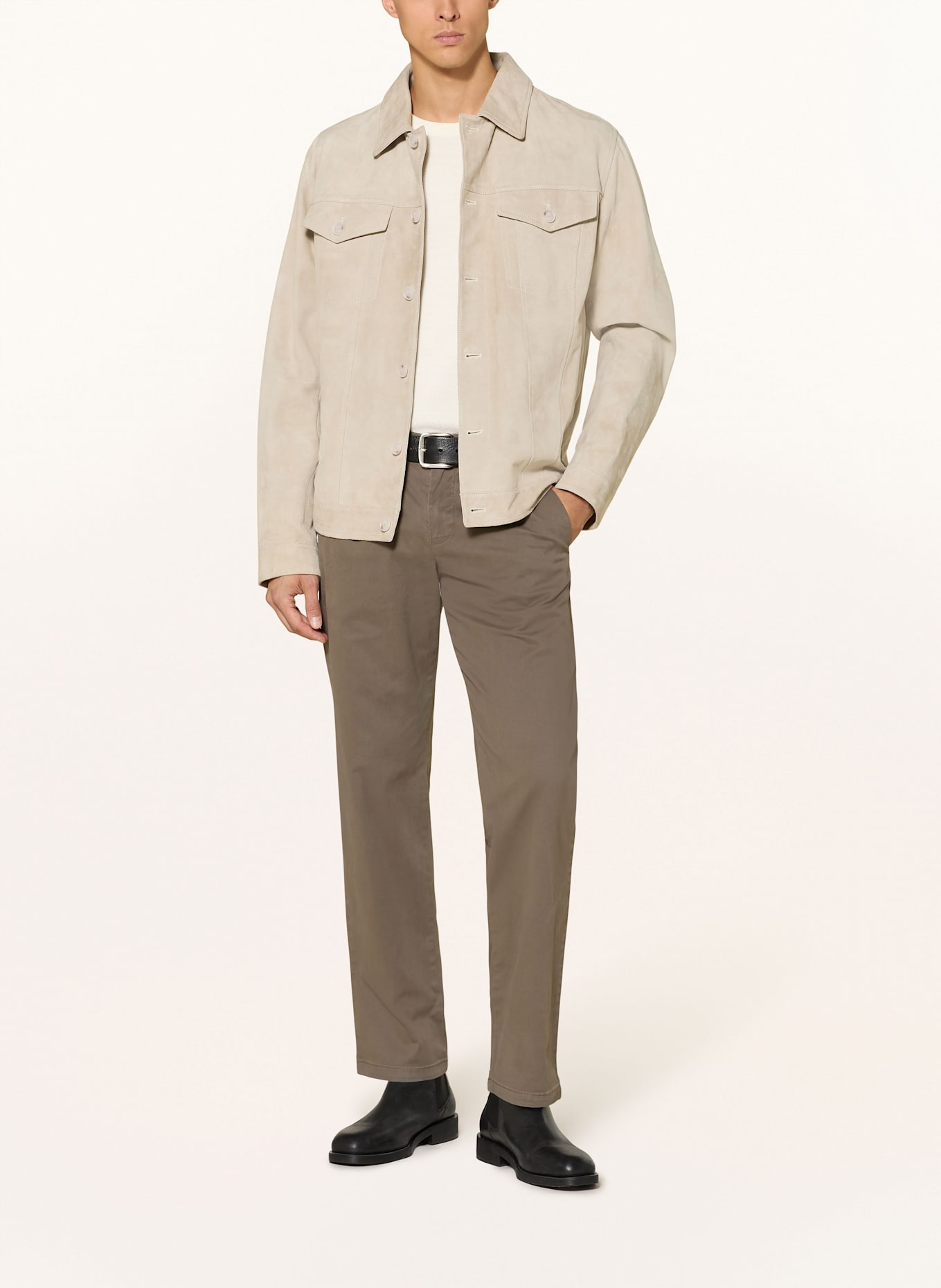 STROKESMAN'S Chino Regular Fit: OLIV