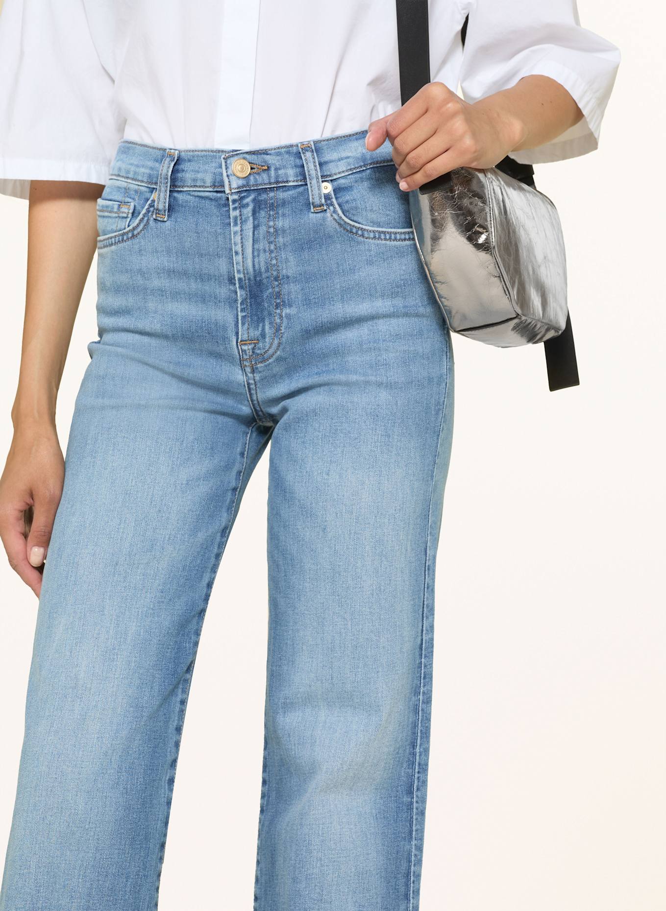7 Moschino mid-rise slim fit Con jeans Madame Mini Dress: 1BV Pine