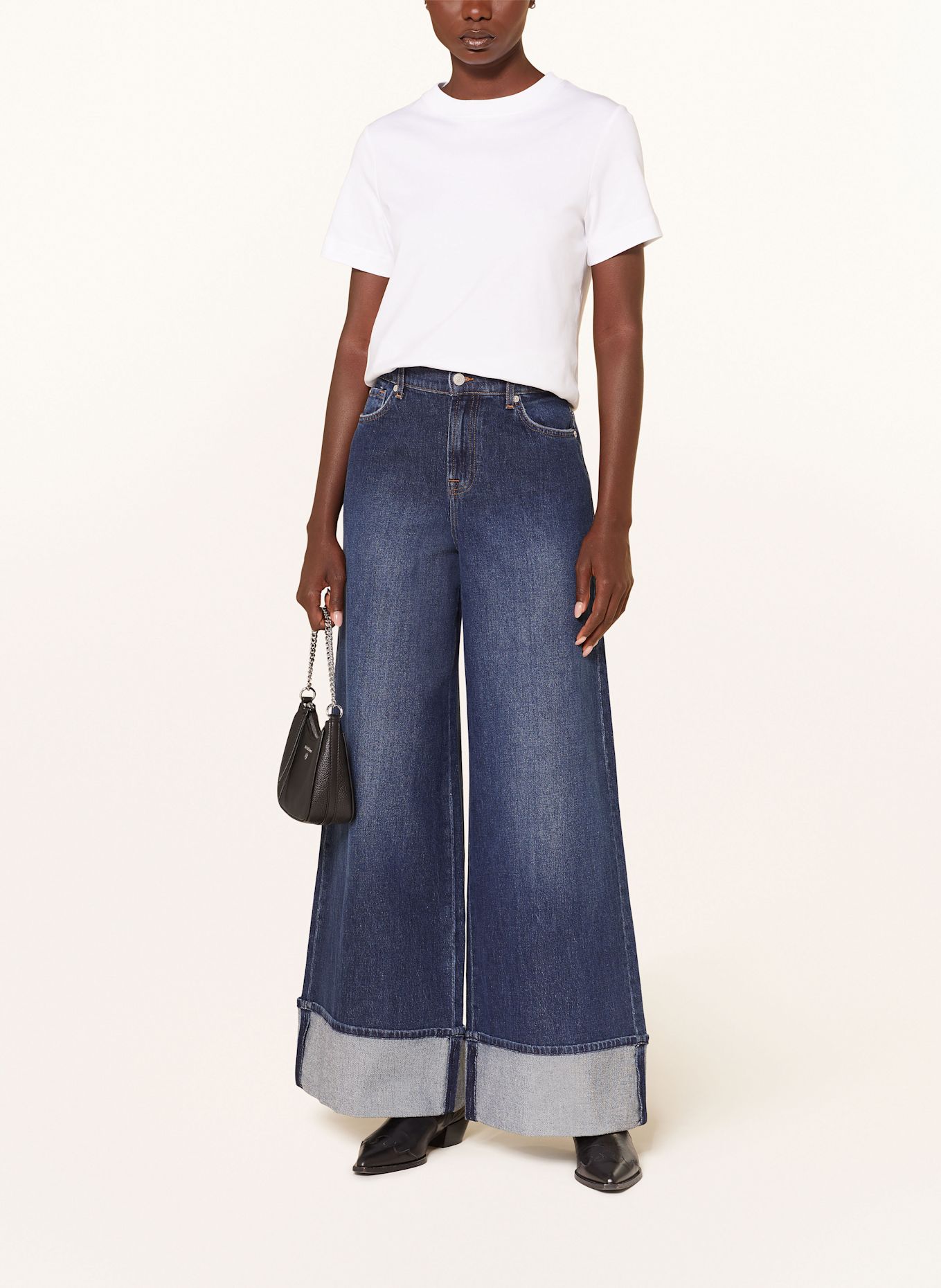 7 Yellow Wide-Leg Lounge Pants Wide leg jeans MARIE: 1BM Dark Blue