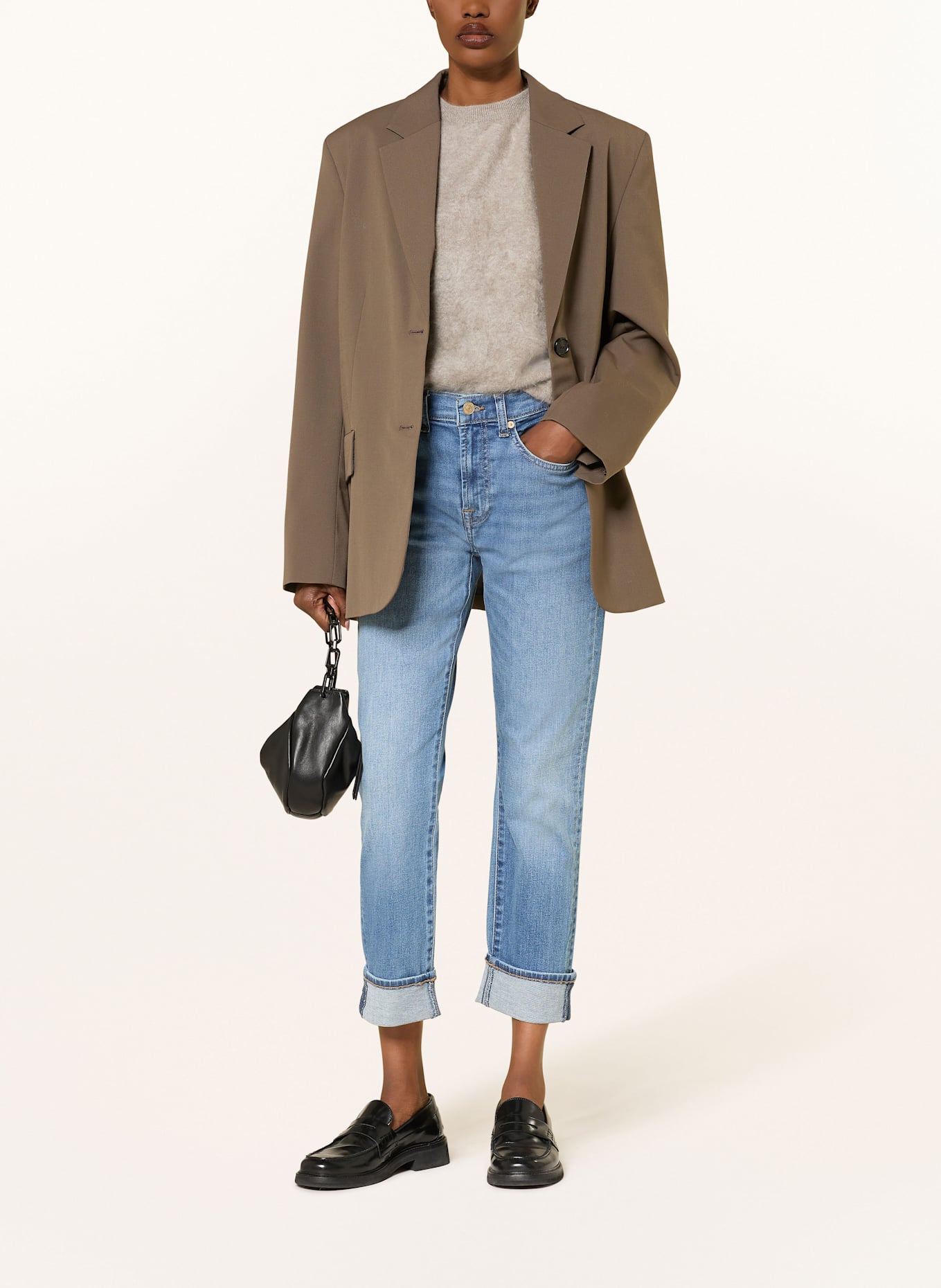 7 for all mankind Boyfriend Jeans RELAXED SKINNY: 1BV Pine