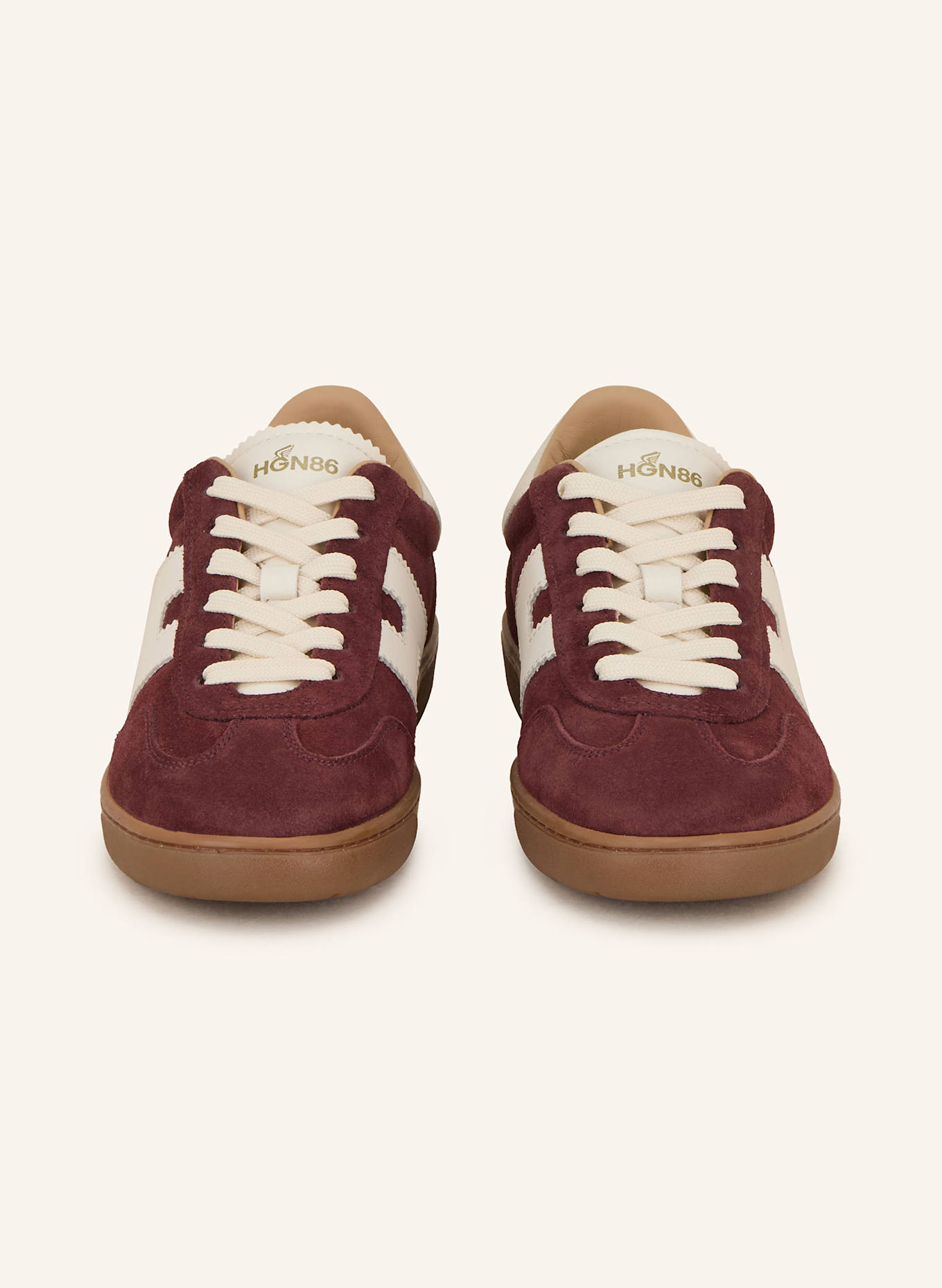 HOGAN Sneakersy HOGAN COOL: CIEMNOCZERWONY/ ECRU
