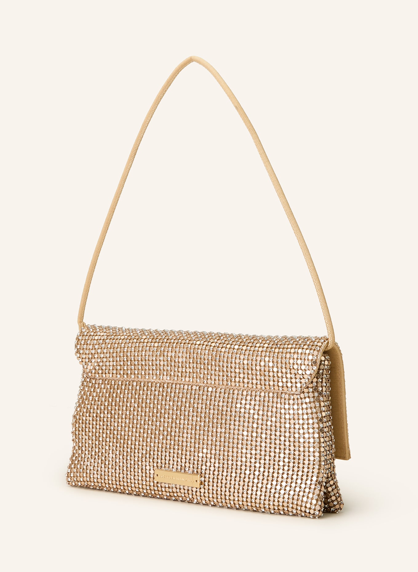 LOEFFLER RANDALL CHARLEE clutch with decorative gems: GOLD