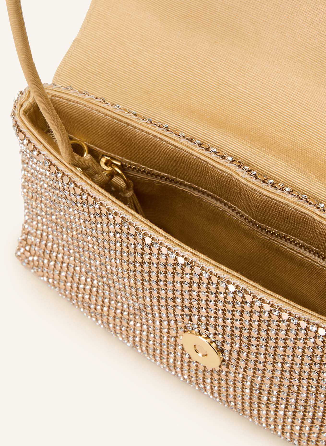 LOEFFLER RANDALL CHARLEE clutch with decorative gems: GOLD