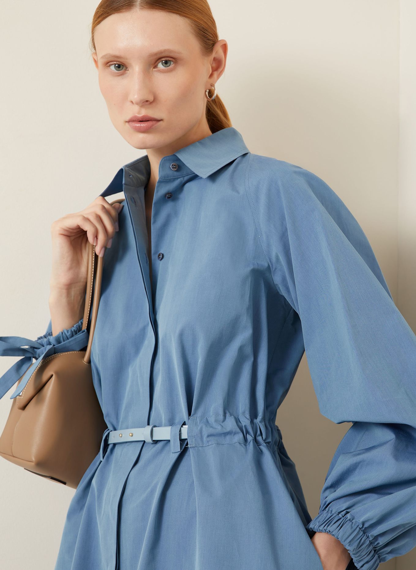 Max Mara Hemdblusenkleid VIALE: BLAUGRAU