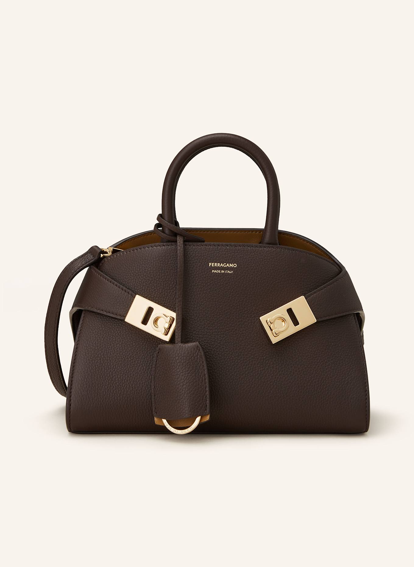 FERRAGAMO Handbag HUG MINI: DARK BROWN