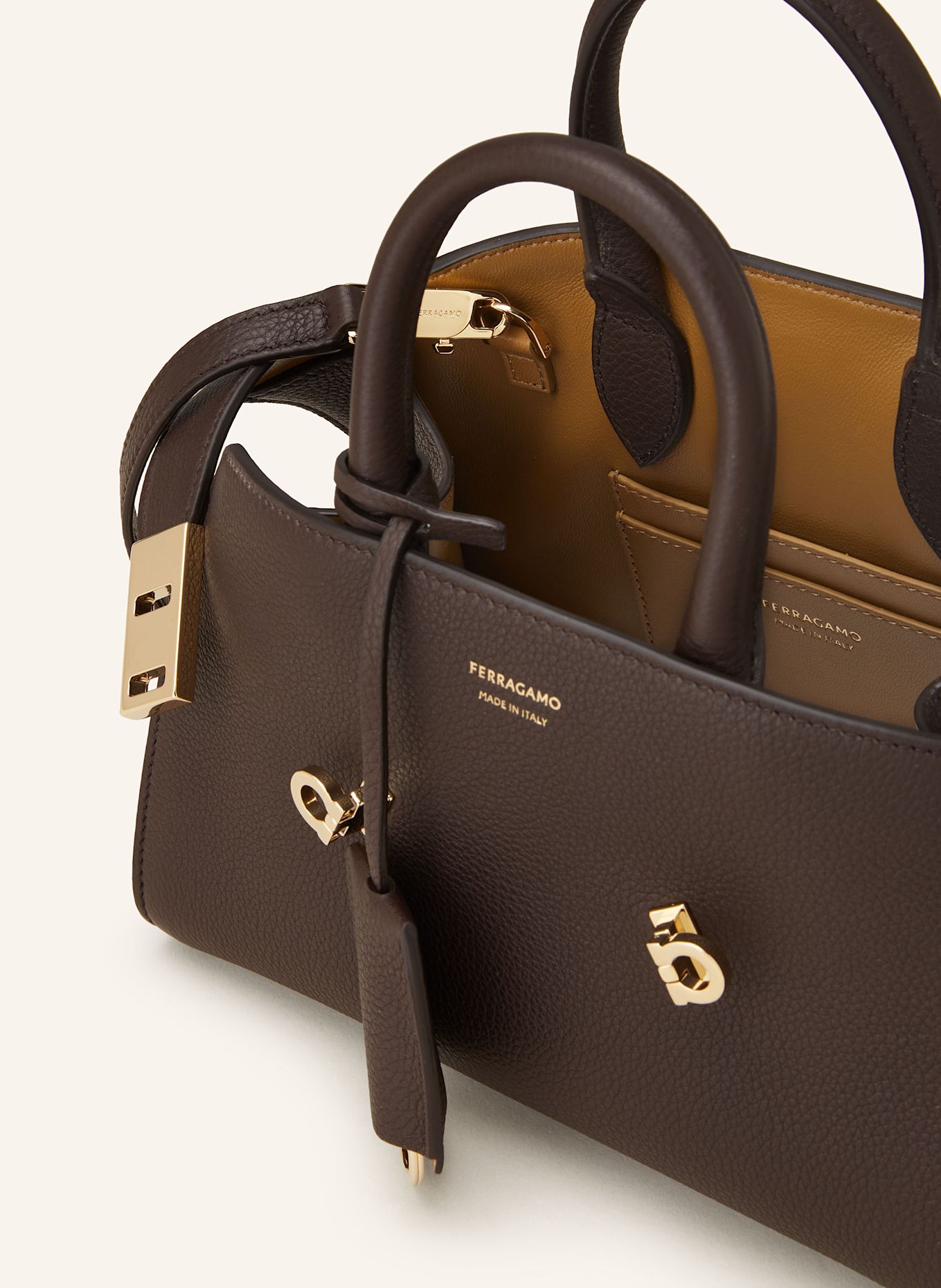 FERRAGAMO Handbag HUG MINI: DARK BROWN