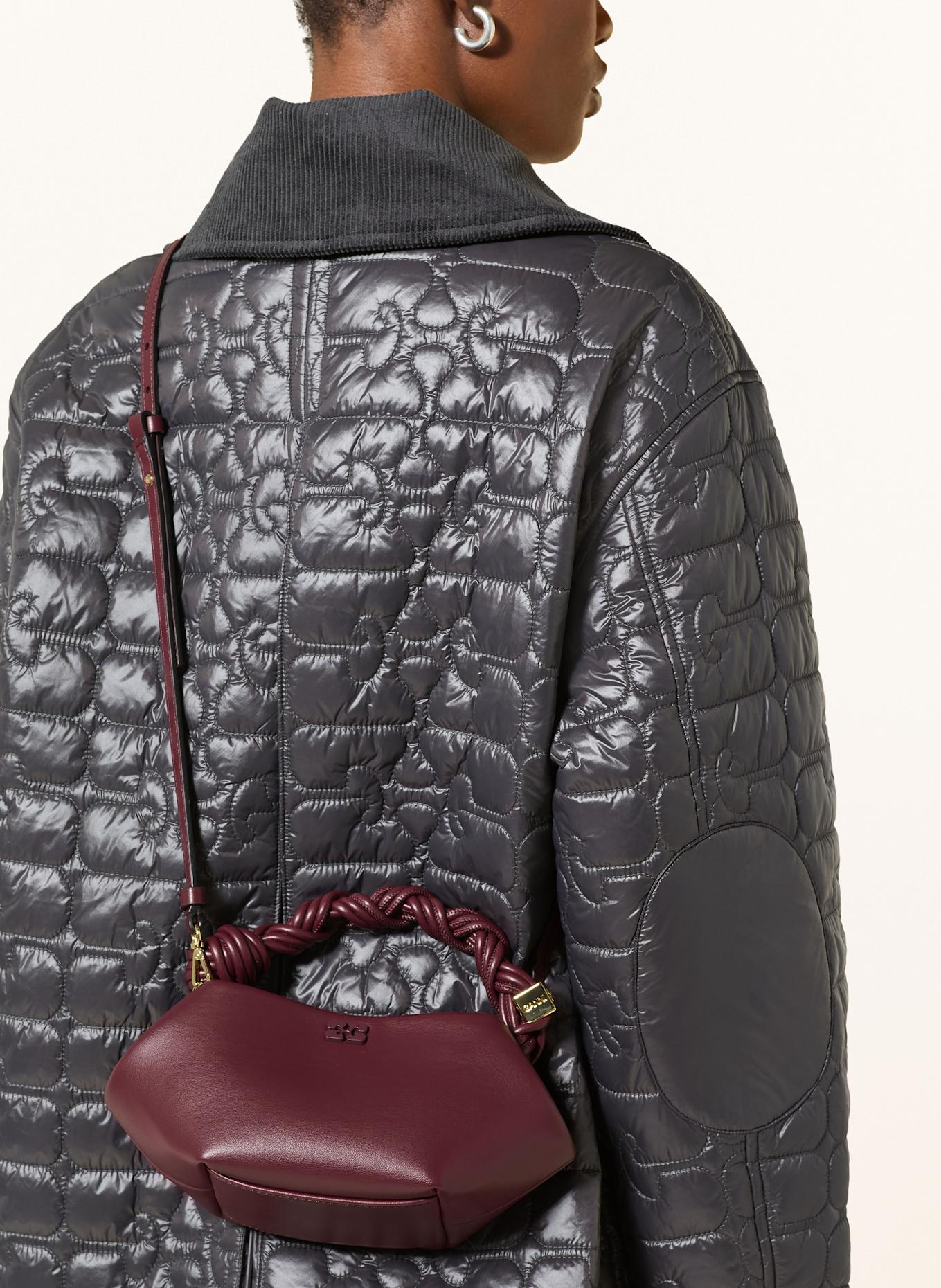 GANNI Handbag BOU SMALL: DARK RED