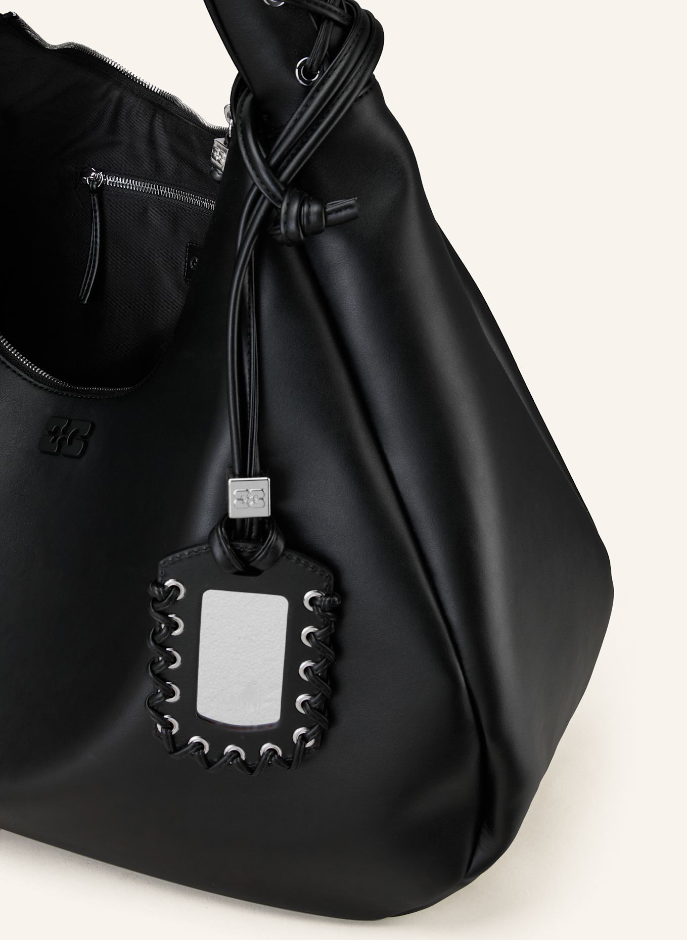 GANNI BOU XXL pouch bag in black