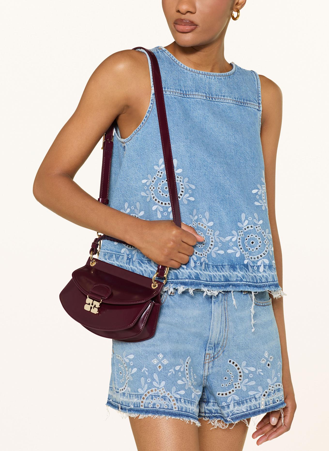 GANNI Handbag APO-G: DARK RED