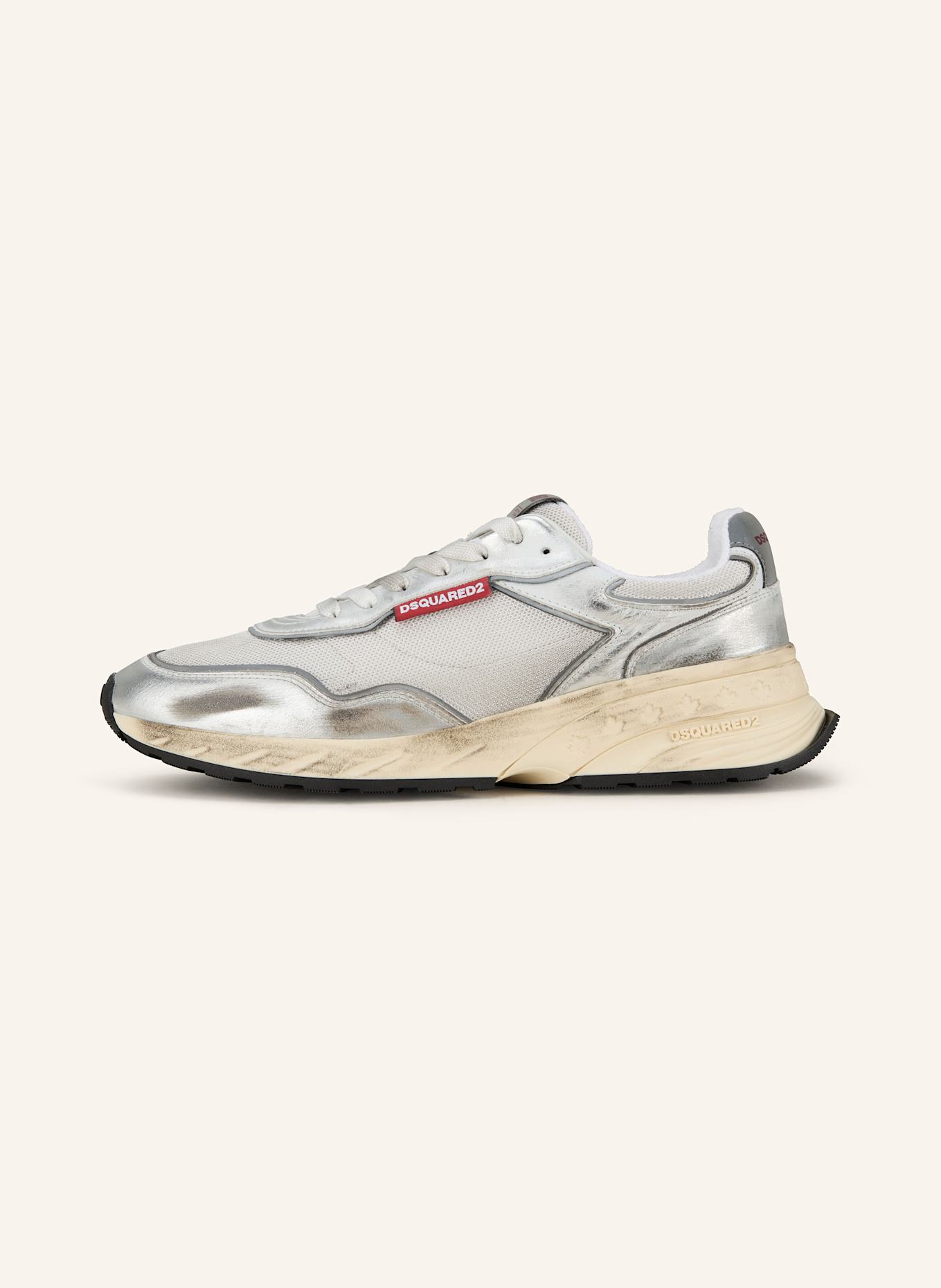 DSQUARED2 Sneaker SPRINTER: HELLGRAU / CREME