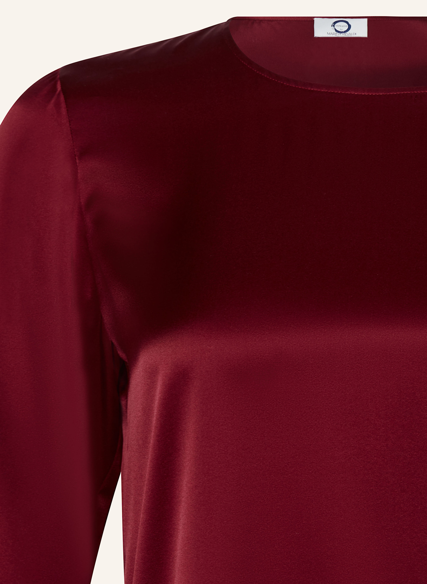 MARINA RINALDI Blusenshirt FARADAY aus Seide: DUNKELROT