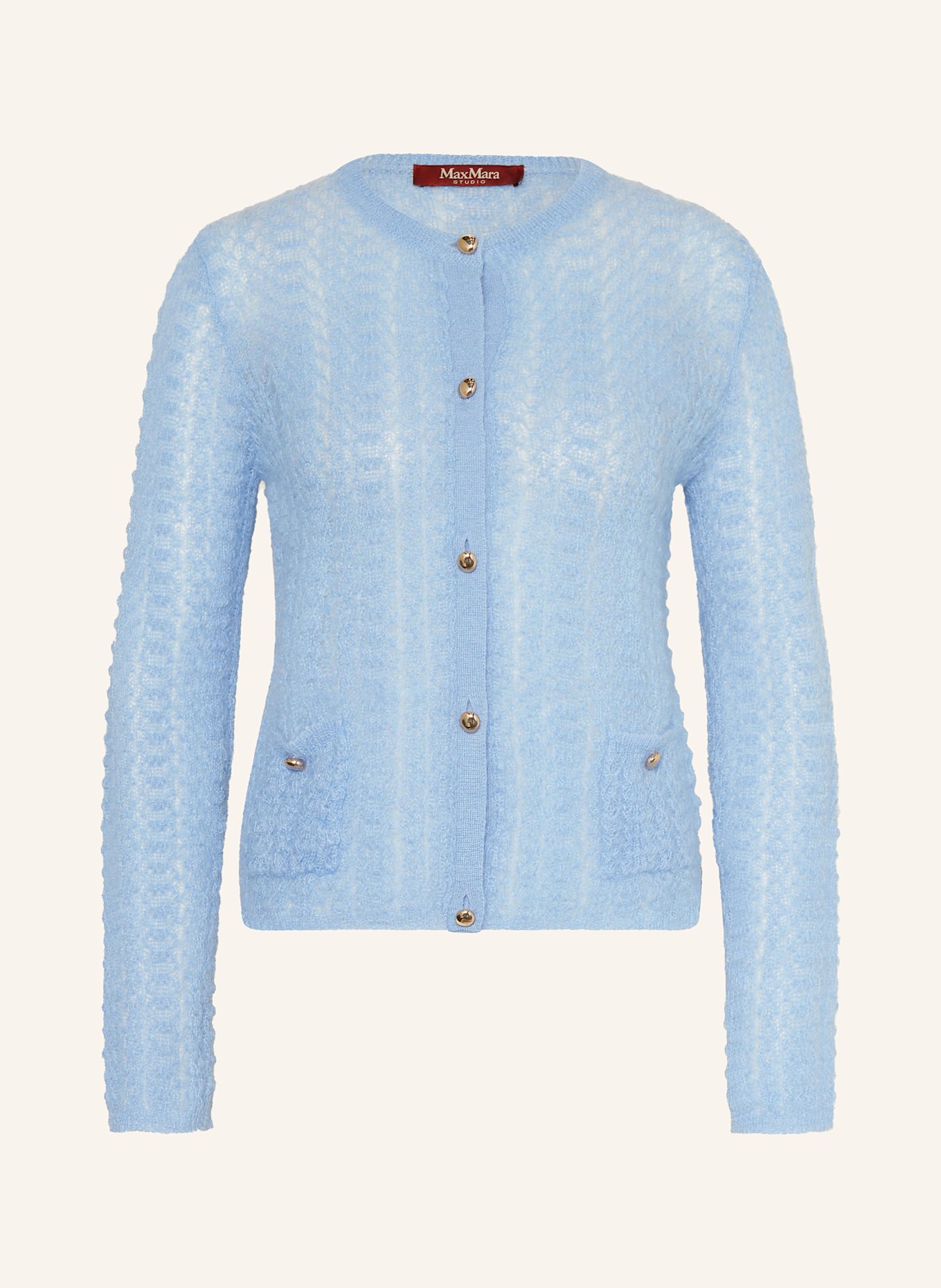 Max Mara STUDIO Strickjacke GOLIA mit Mohair: HELLBLAU