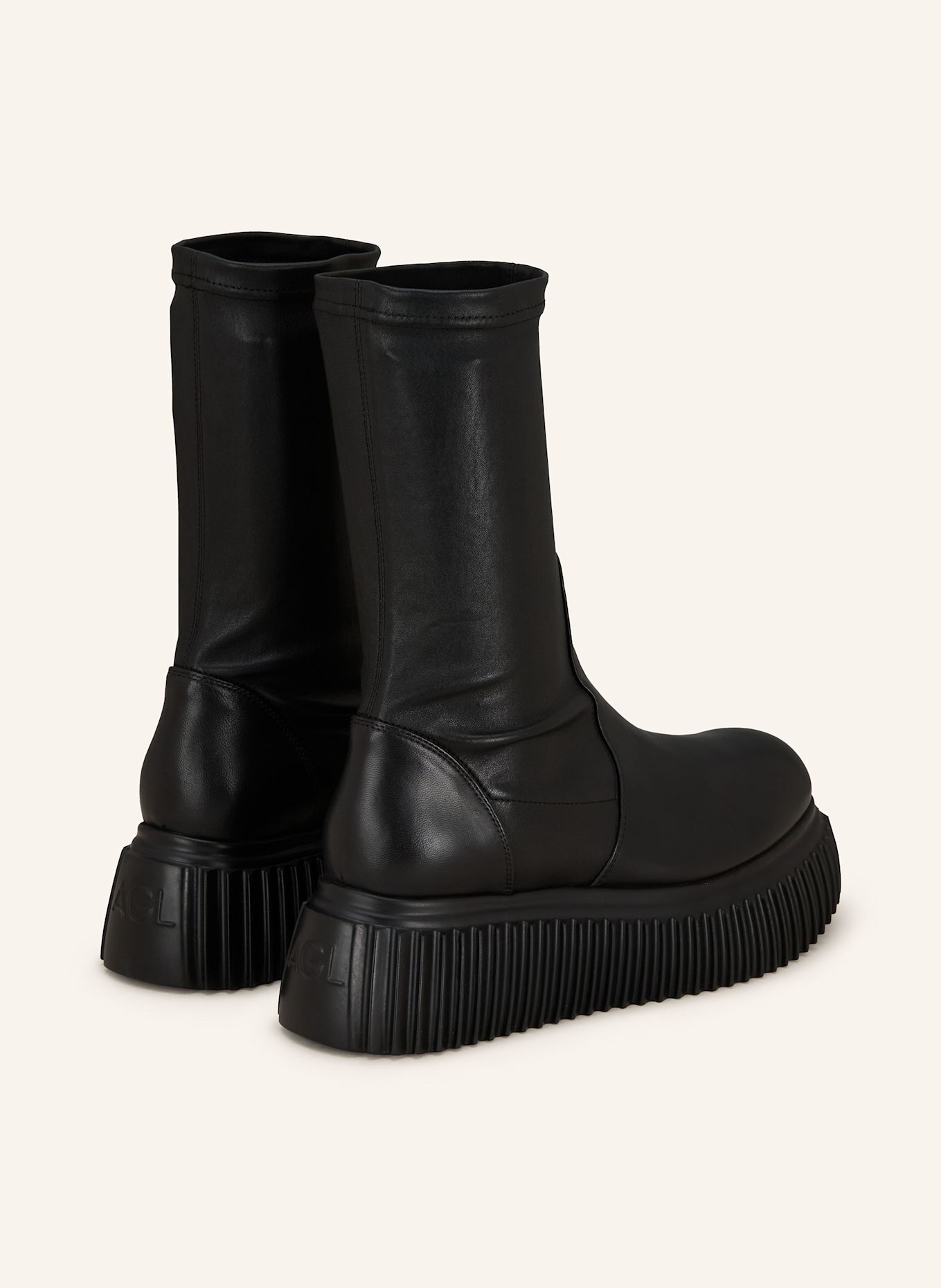 AGL Plateau-Boots MILAGROS: SCHWARZ