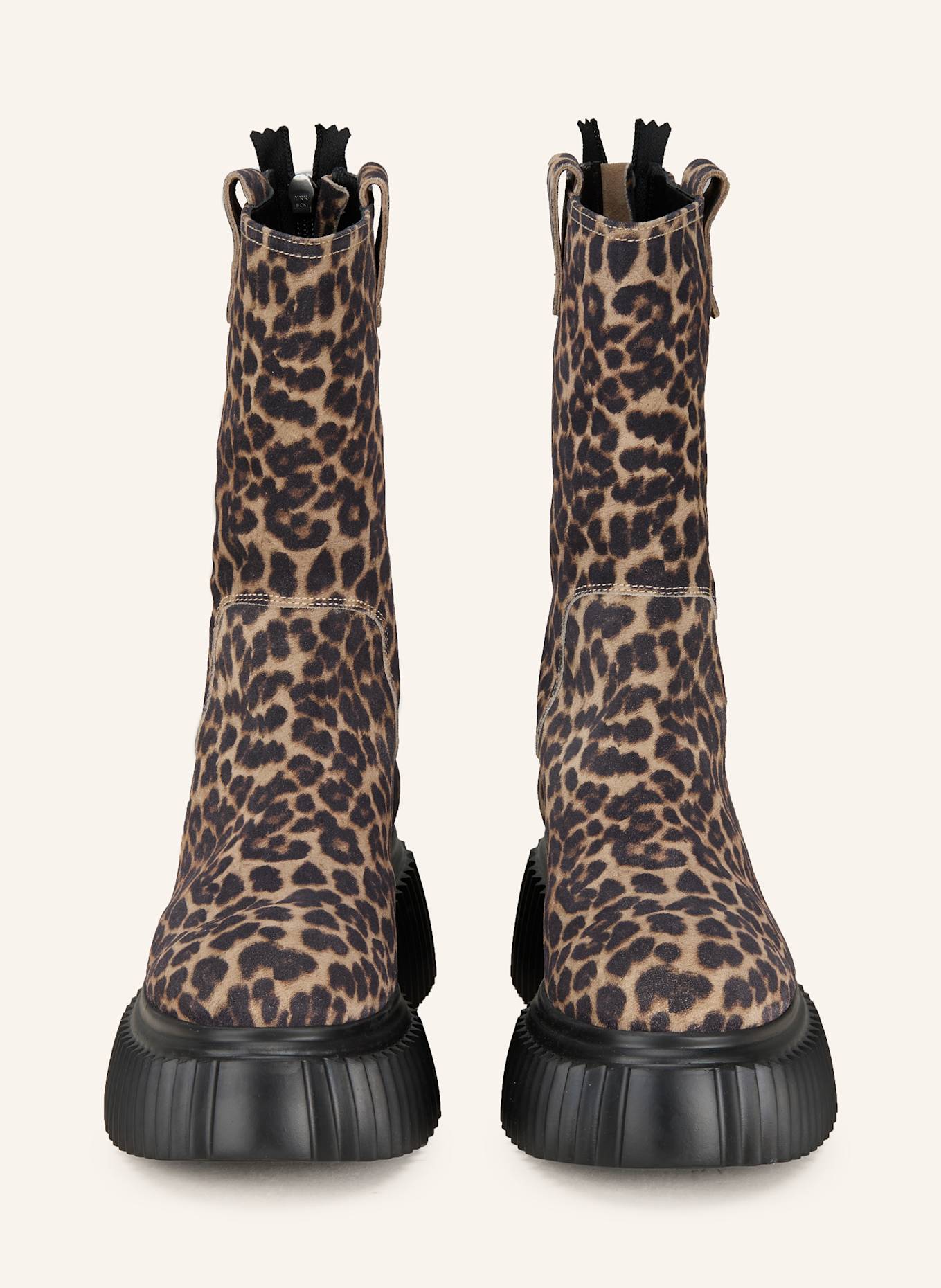 AGL Plateau-Boots MILAGROS: BEIGE/ SCHWARZ