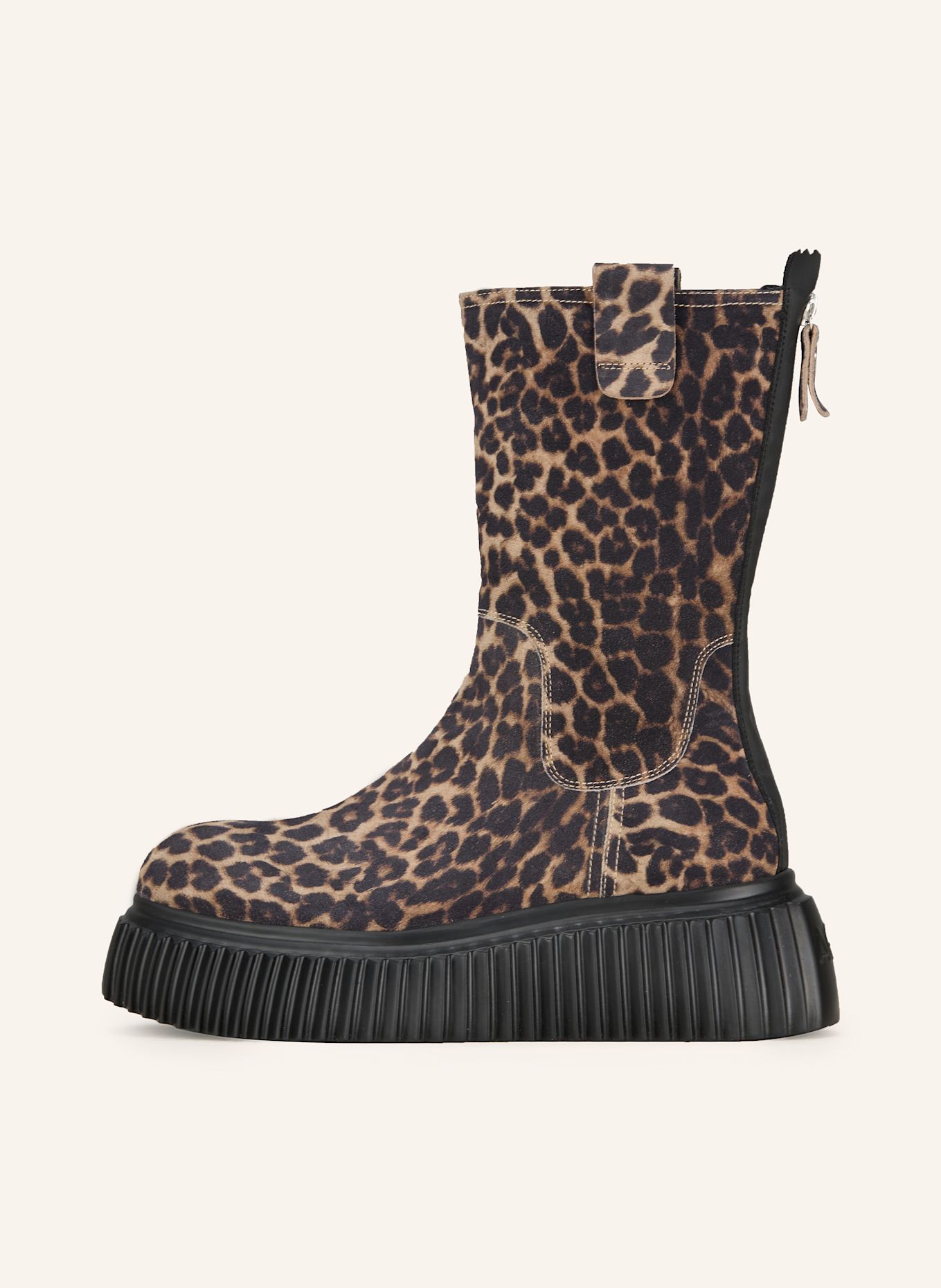 AGL Plateau-Boots MILAGROS: BEIGE/ SCHWARZ