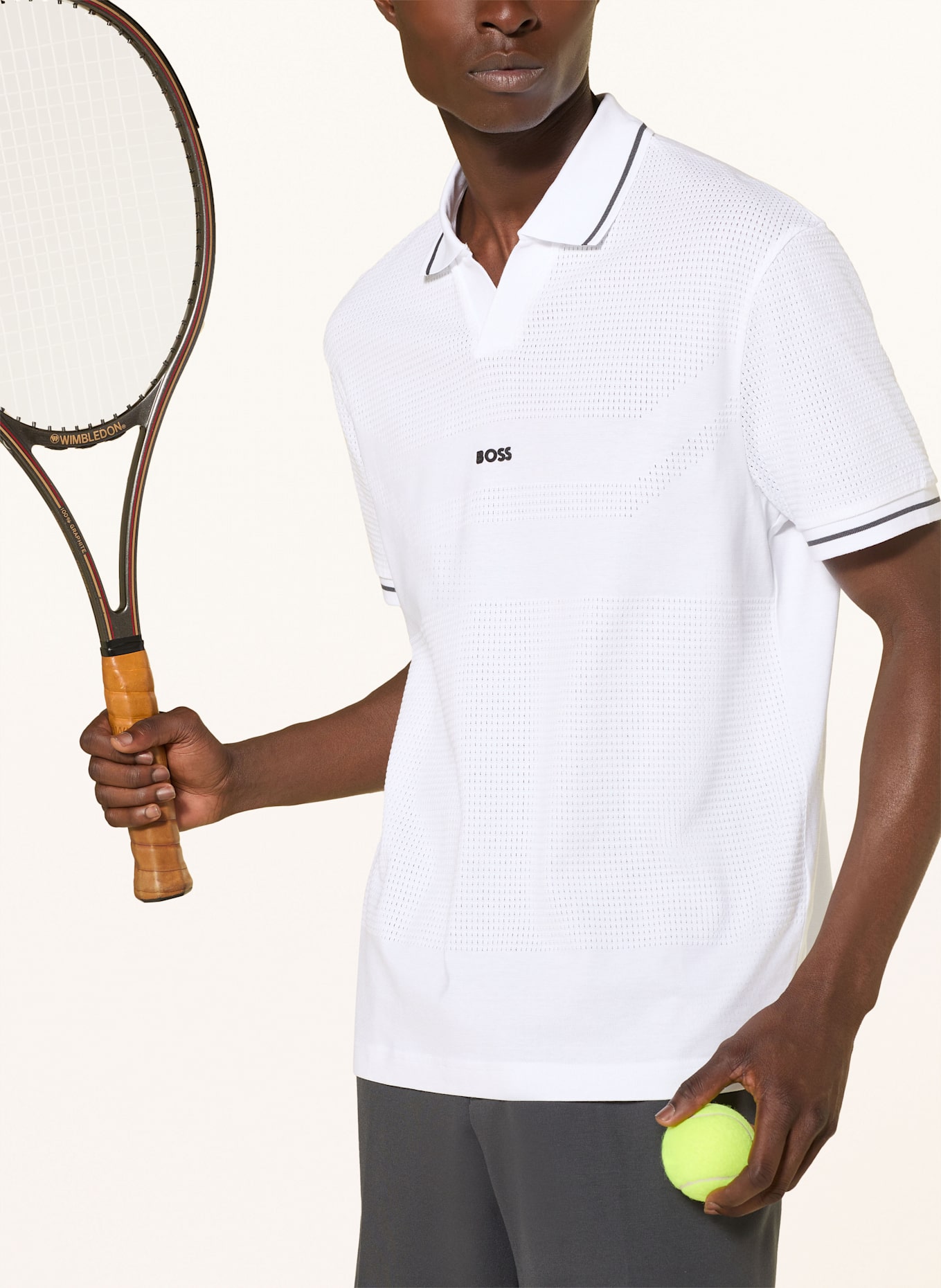 BOSS Funktions-Poloshirt RETRO TL: WEISS