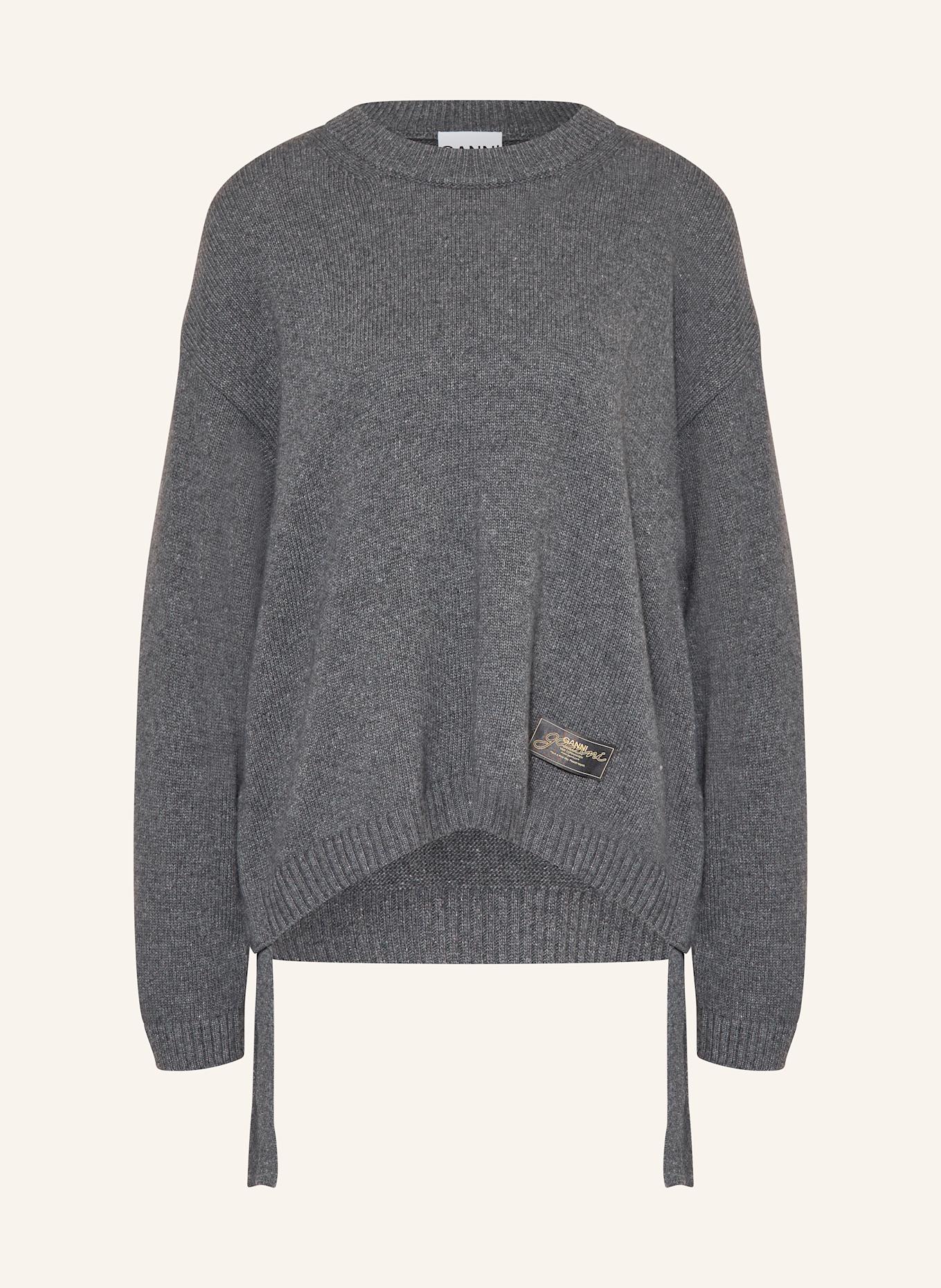 GANNI Pullover: DUNKELGRAU