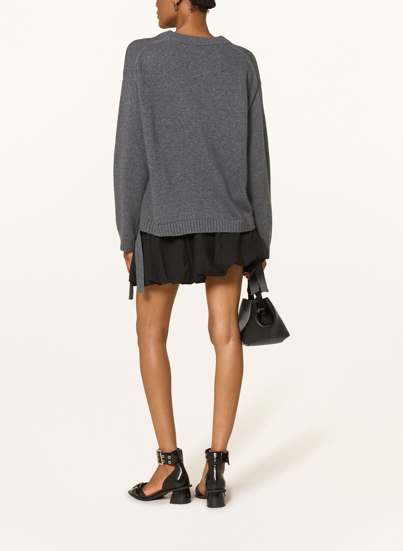 GANNI Pullover: DUNKELGRAU