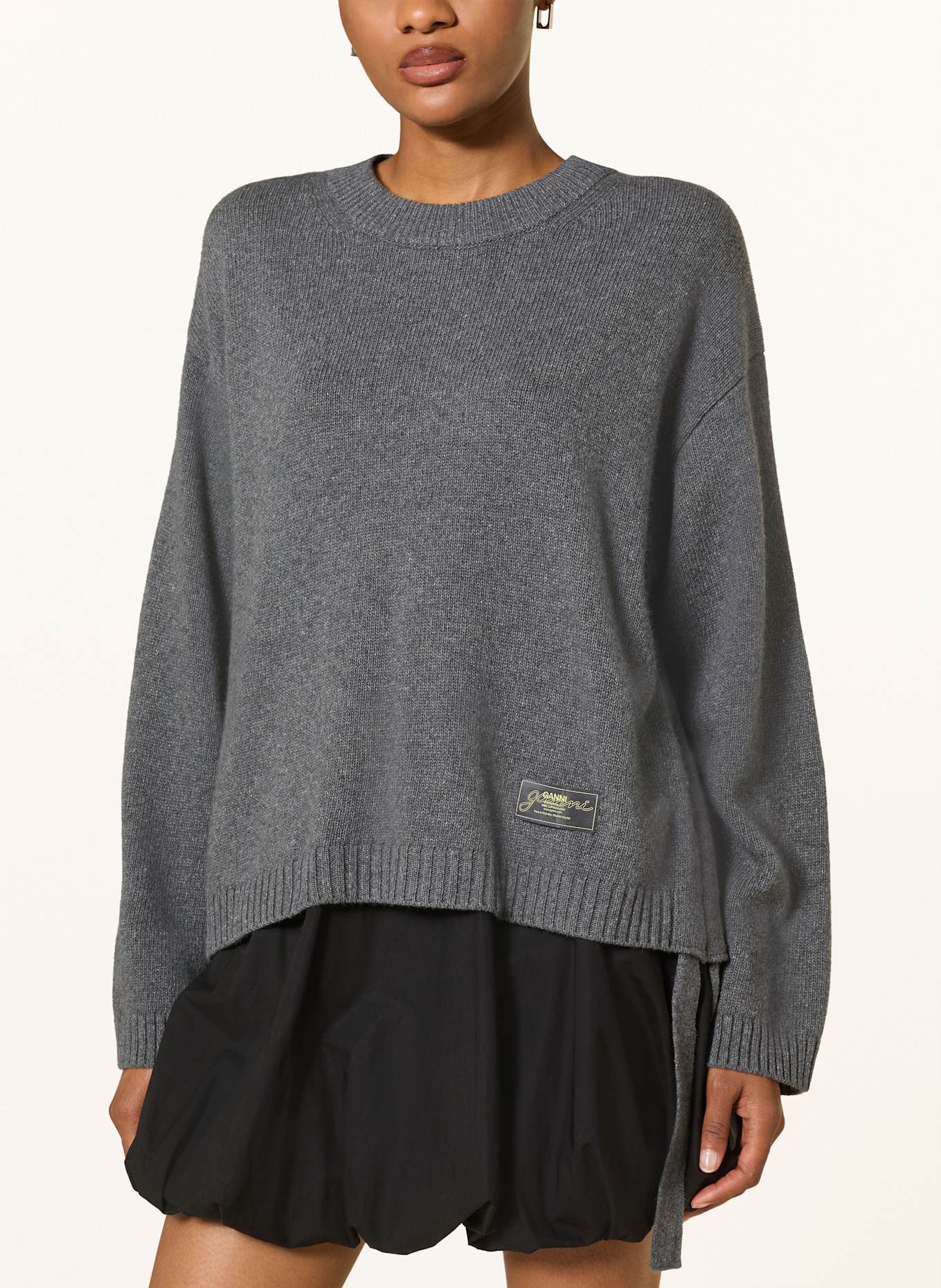 GANNI Pullover: DUNKELGRAU