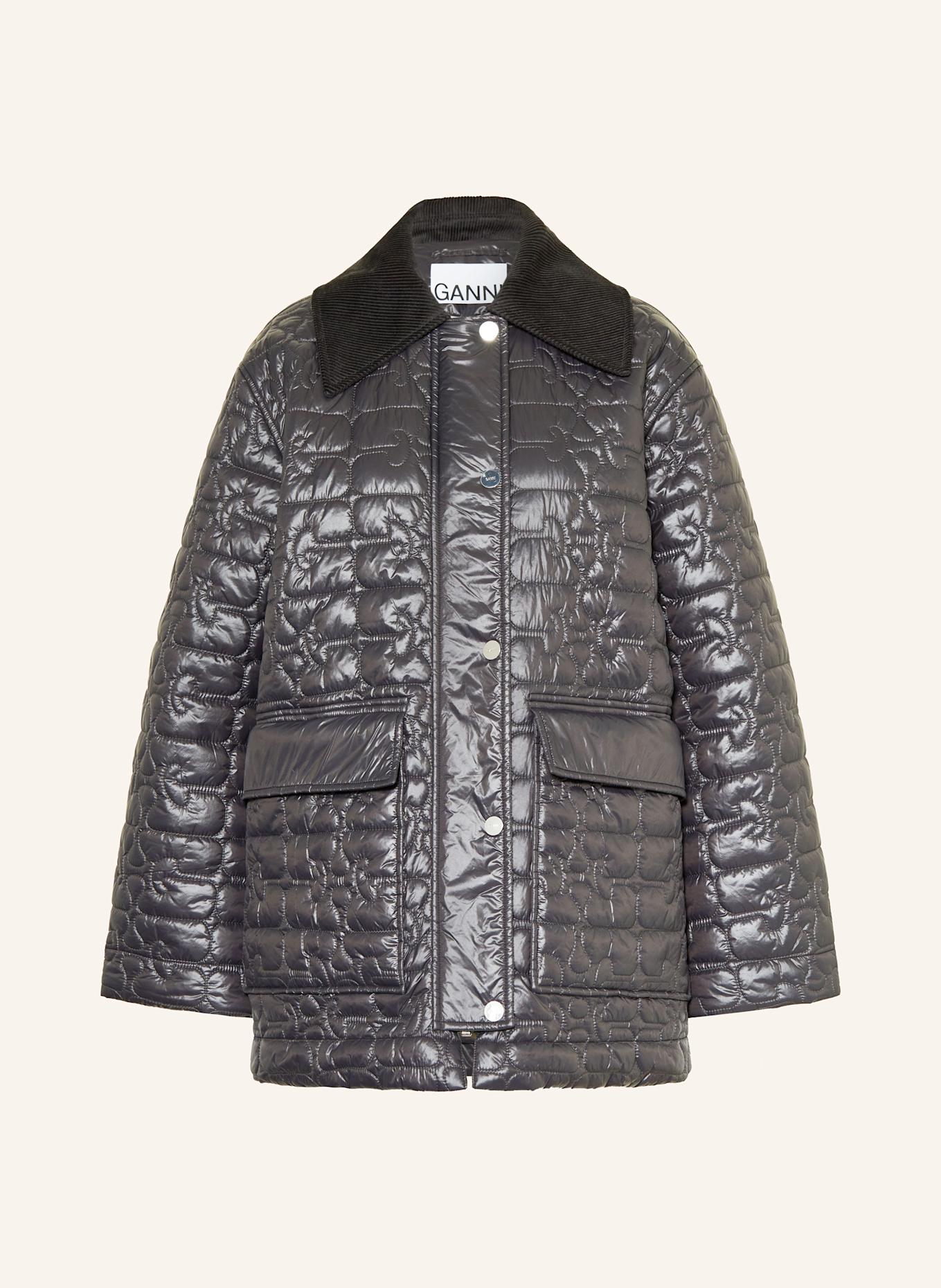 GANNI Steppjacke: DUNKELGRAU
