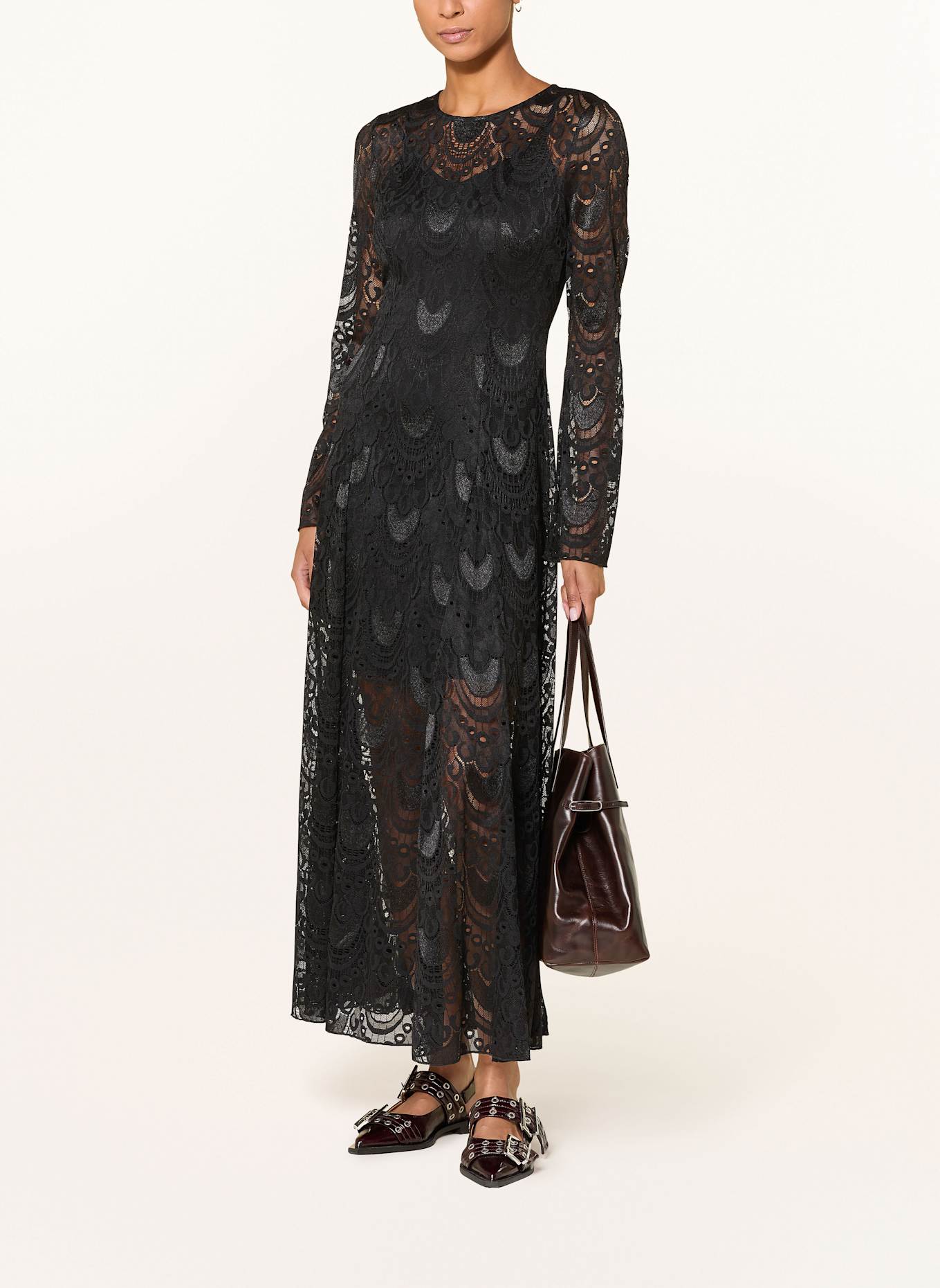 COPENHAGEN MUSE Kleid CMLACIE aus Lochspitze: SCHWARZ