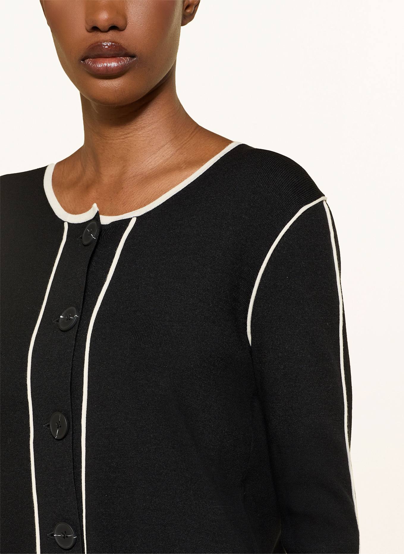 InWear Strickjacke SACCOIW: SCHWARZ / WEISS