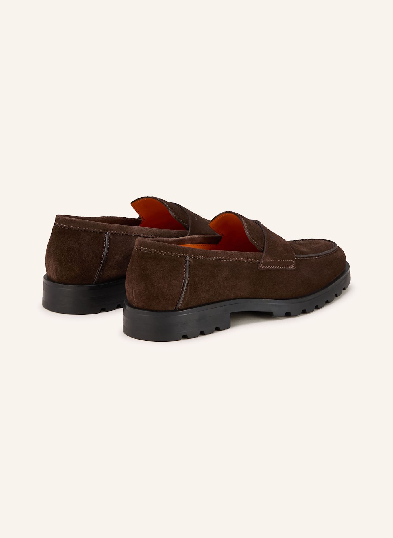 Santoni Penny loafer ROCK: DARK BROWN