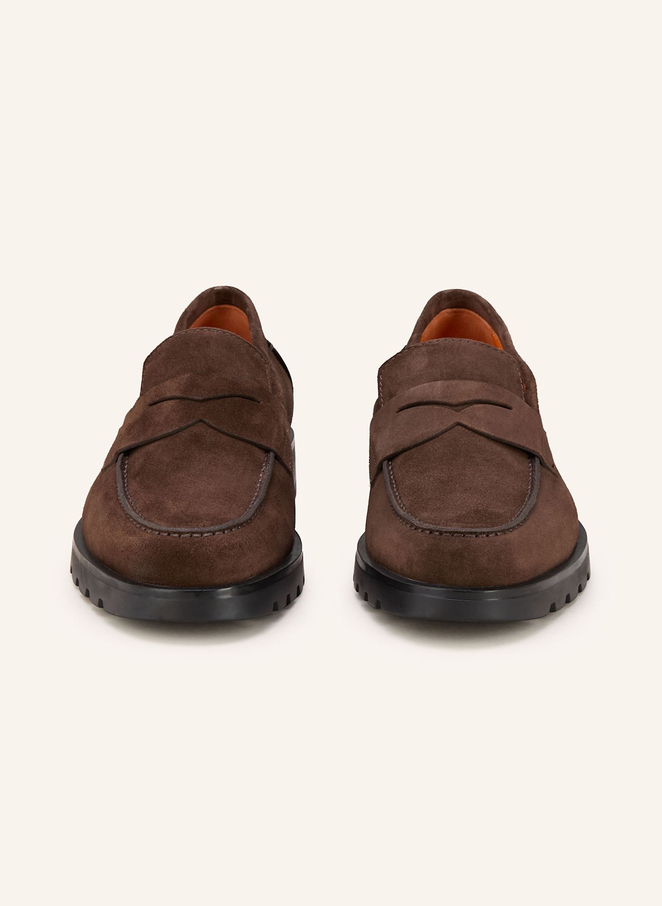 Santoni Penny loafer ROCK: DARK BROWN