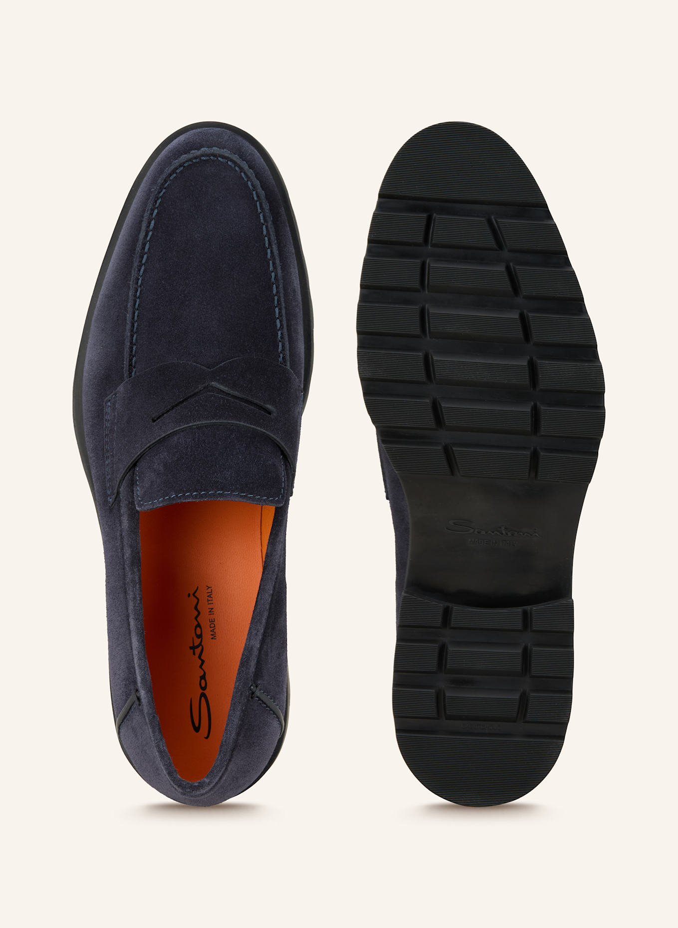 Santoni Penny loafers: DARK BLUE