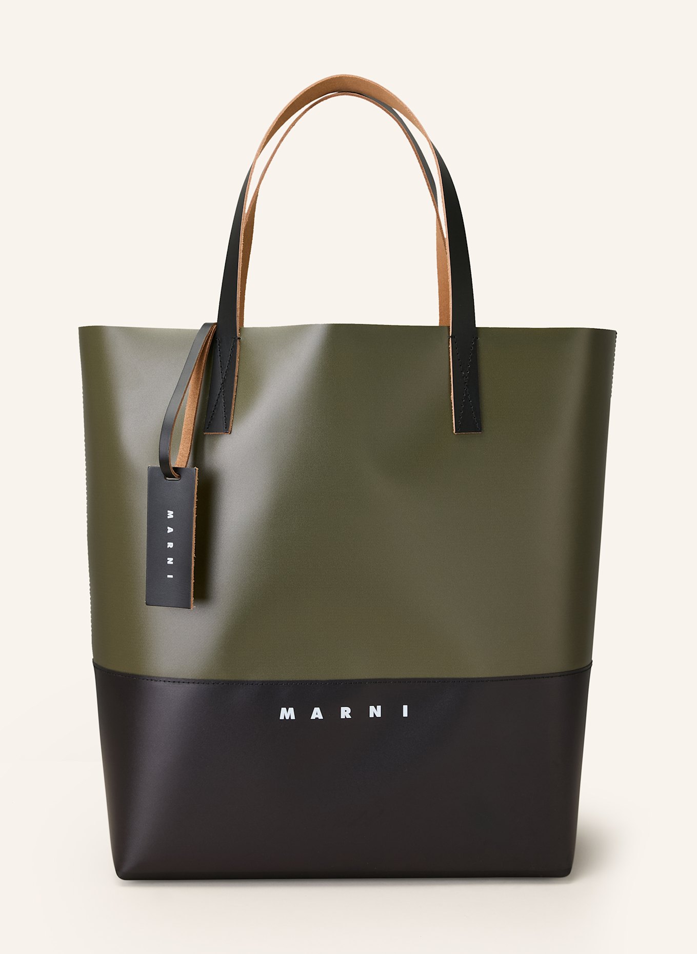 MARNI Shopper: KHAKI / SCHWARZ