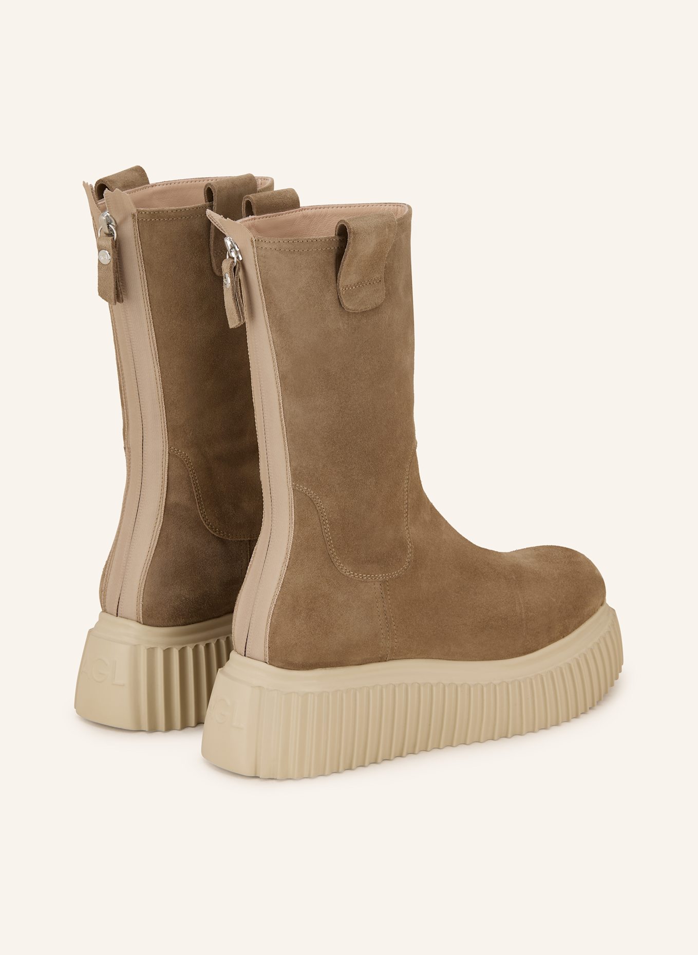 AGL Plateau-Boots MILAGROS: BEIGE
