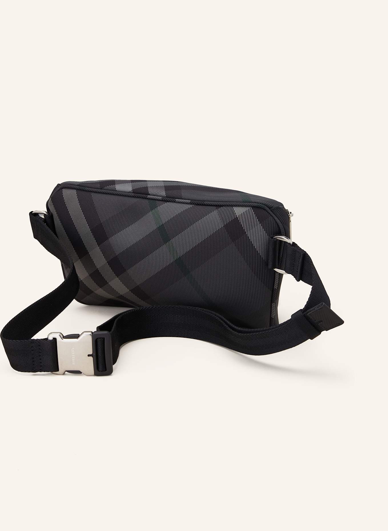 BURBERRY Gürteltasche HERITAGE CHECK: DUNKELGRAU/ SCHWARZ/ DUNKELGRÜN