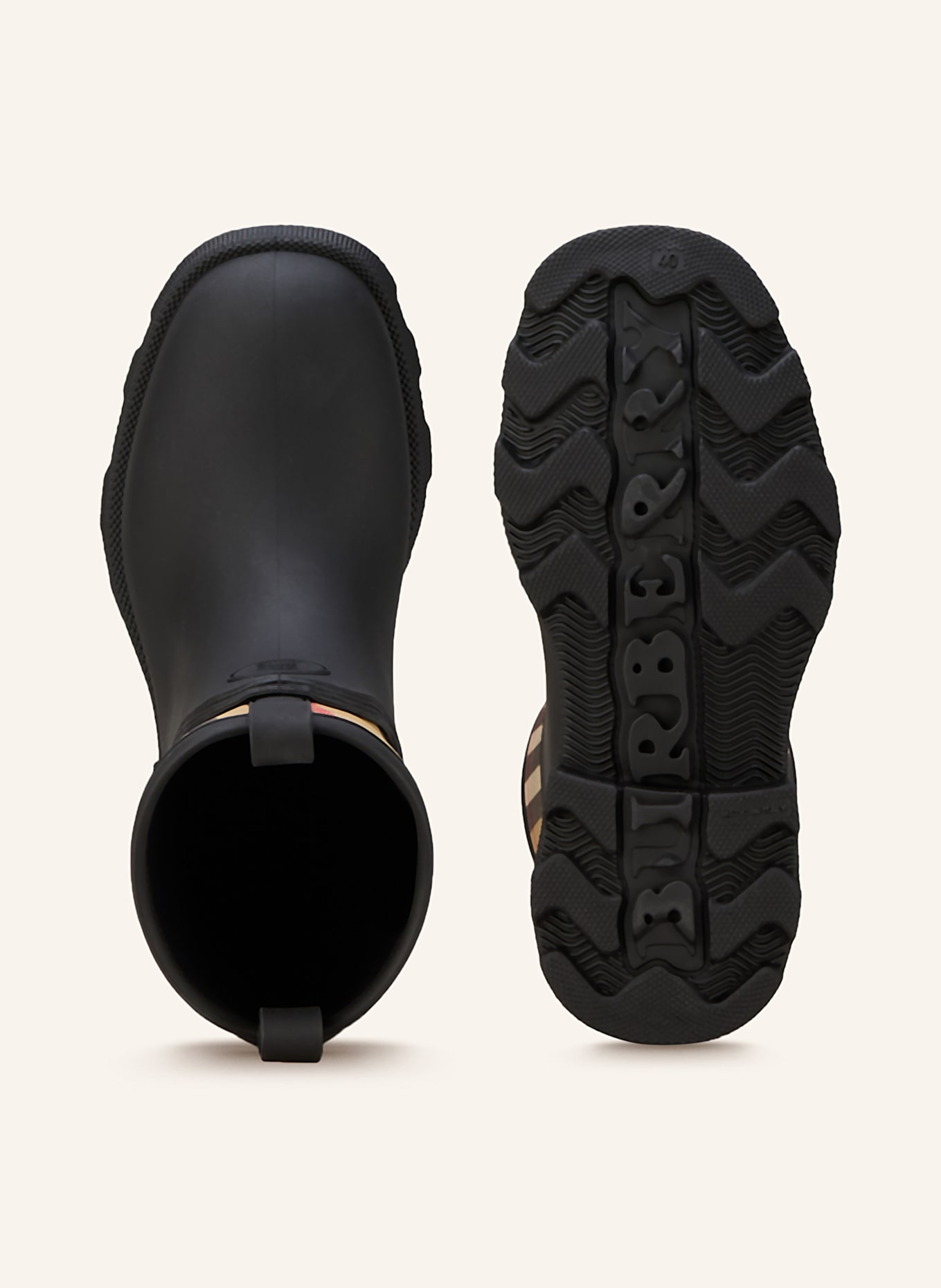 BURBERRY Gummistiefel MARSH STAMP: SCHWARZ