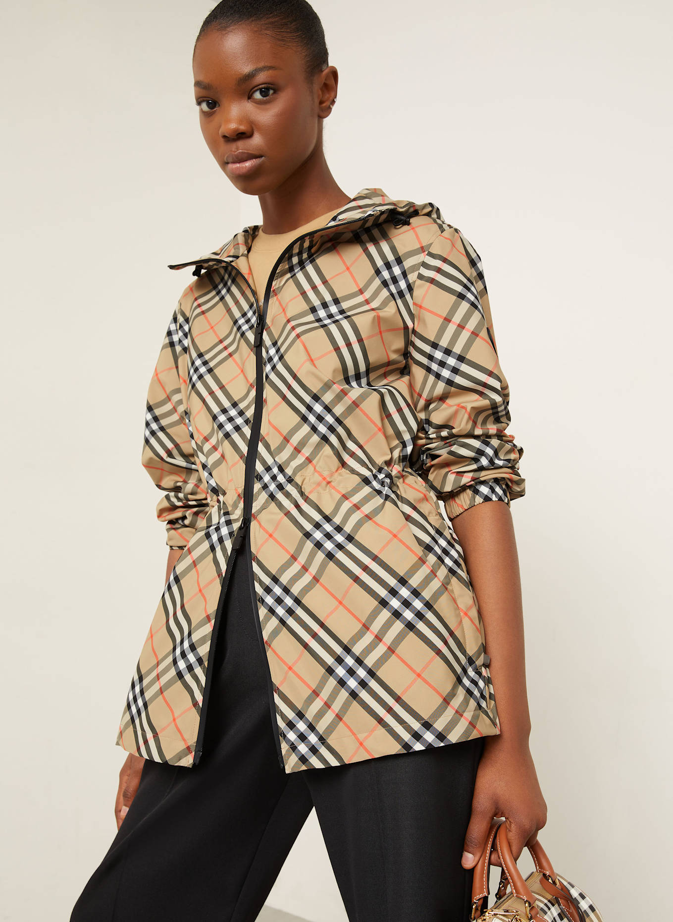 BURBERRY Kurtka: BEŻOWY/ CZARNY/ CZERWONY