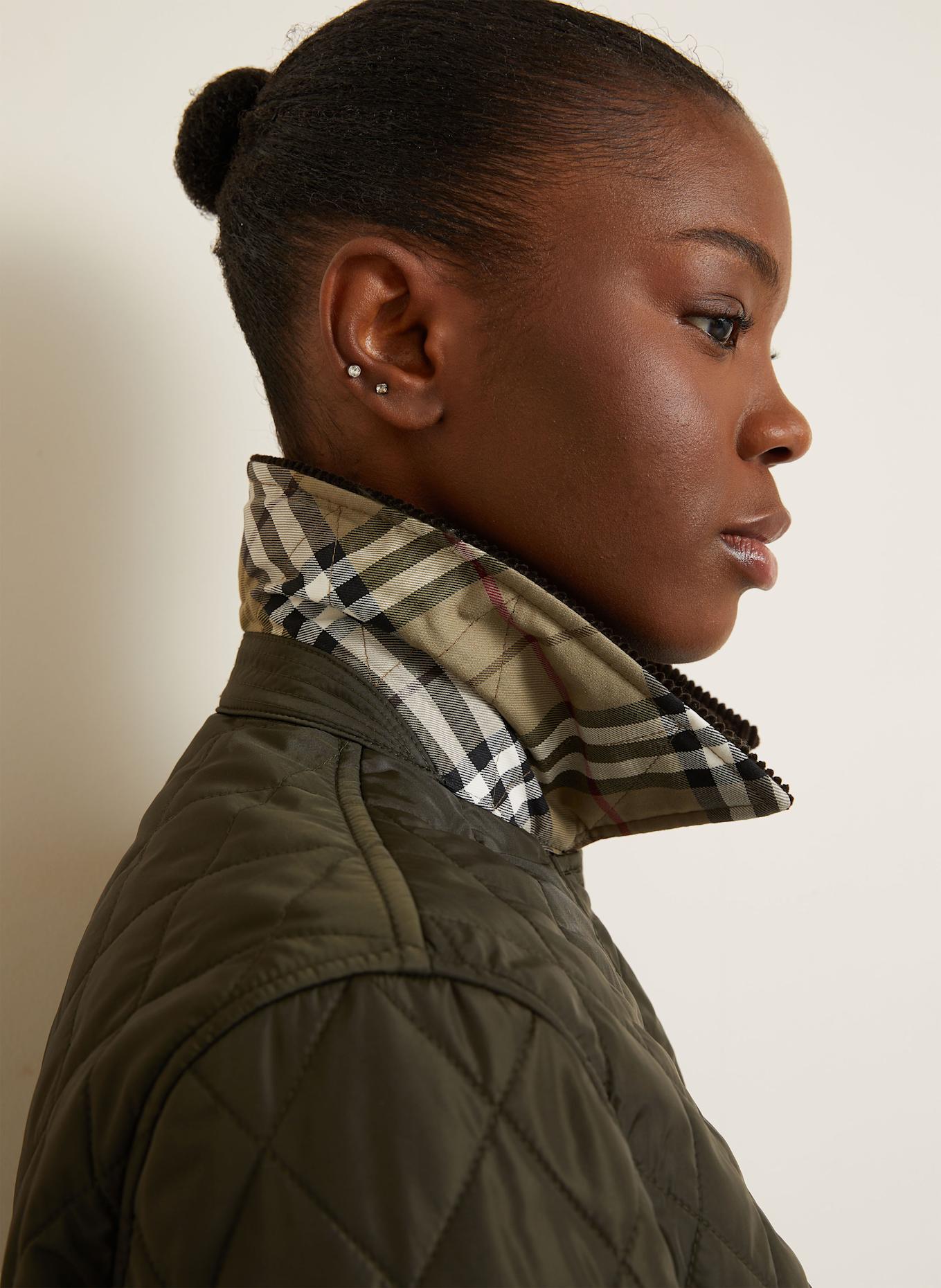 BURBERRY Kurtka pikowana: CIEMNOZIELONY
