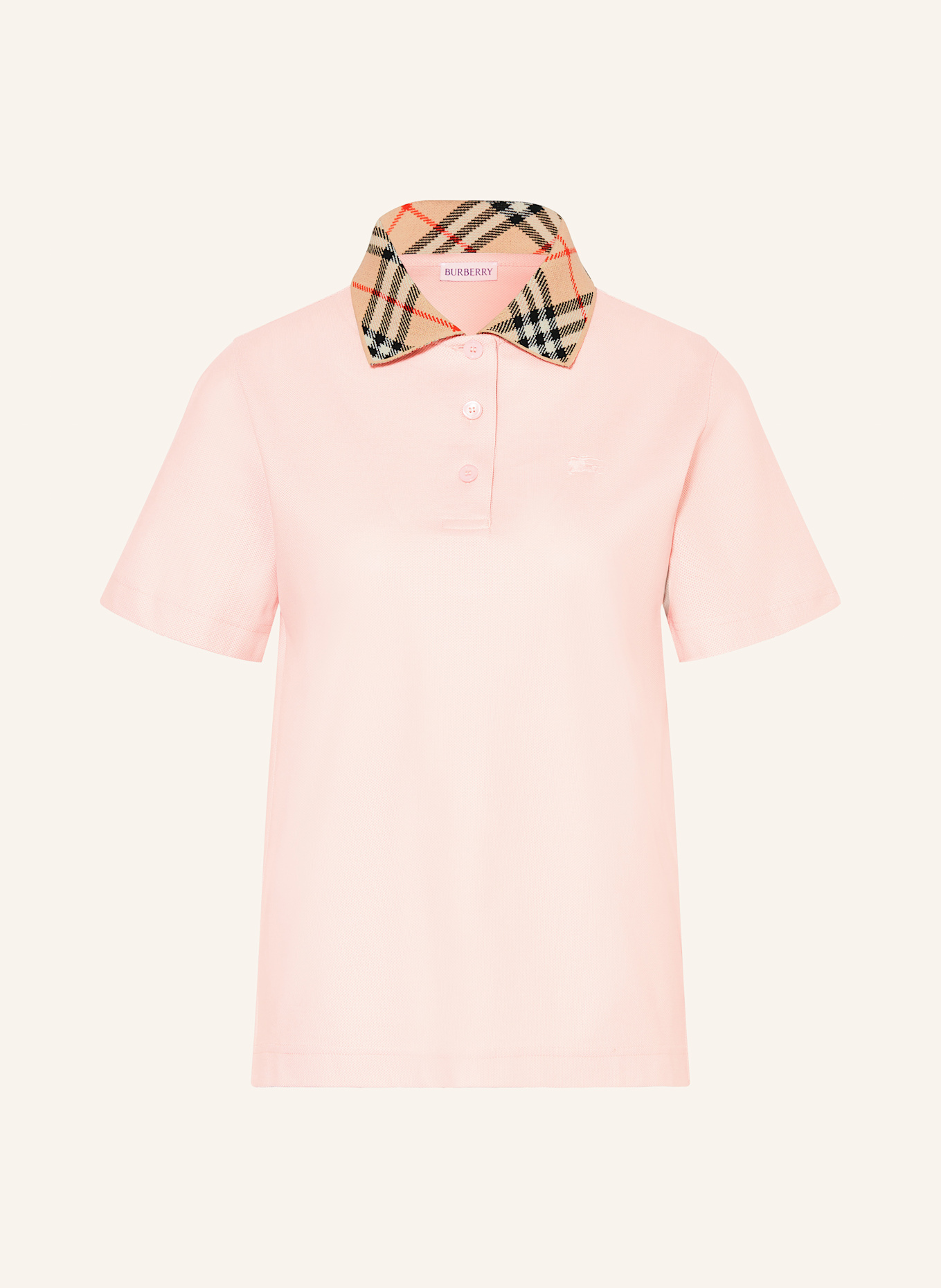 BURBERRY Koszulka polo z piki: JASNORÓŻOWY