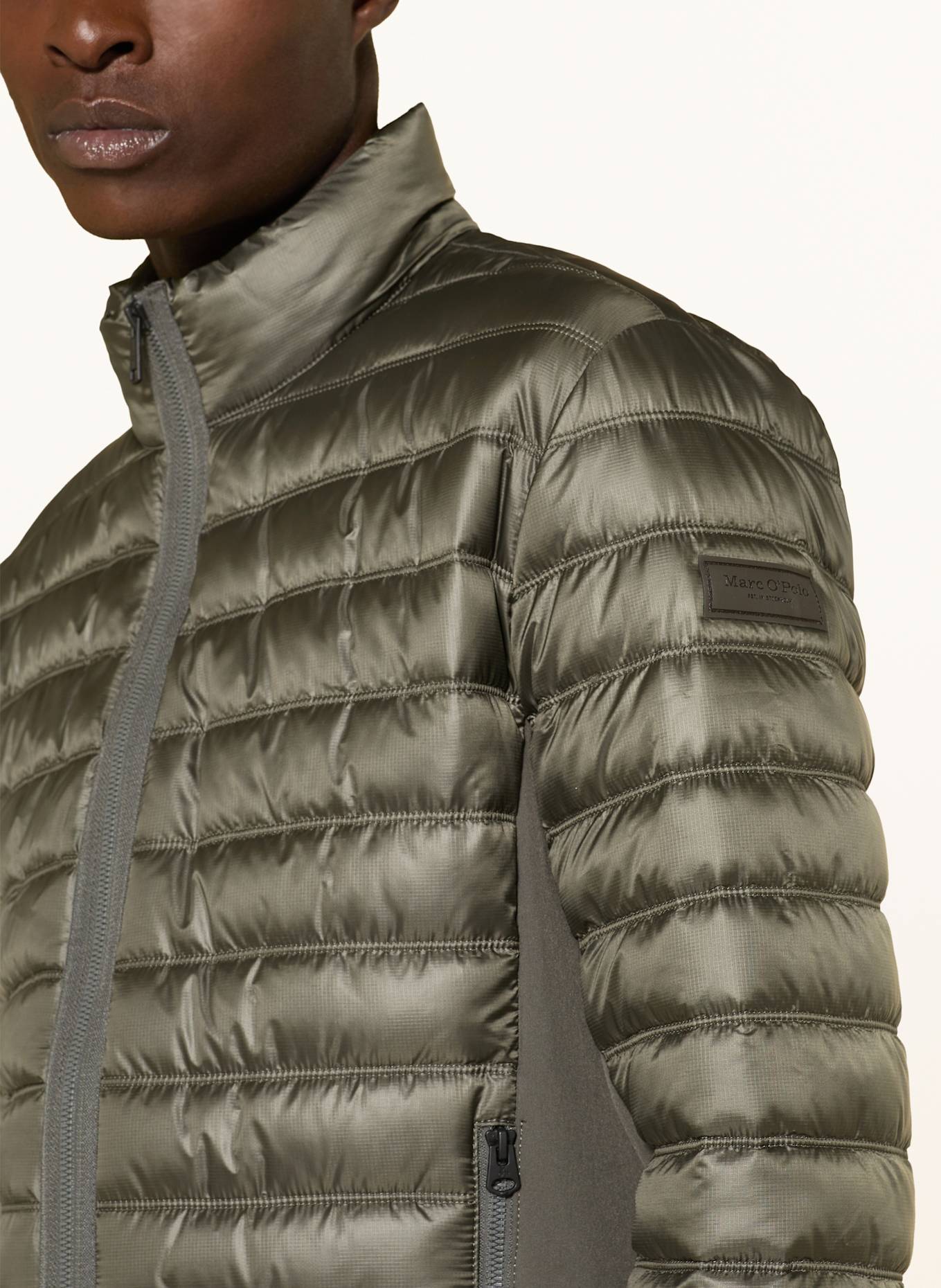 Marc O'Polo Steppjacke im Materialmix: KHAKI