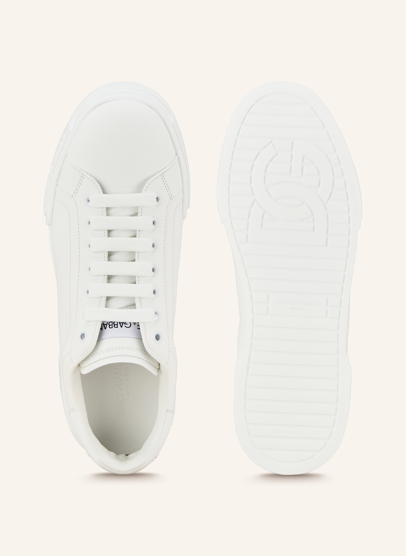 DOLCE & GABBANA Sneakersy PORTOFINO: BÍLÁ